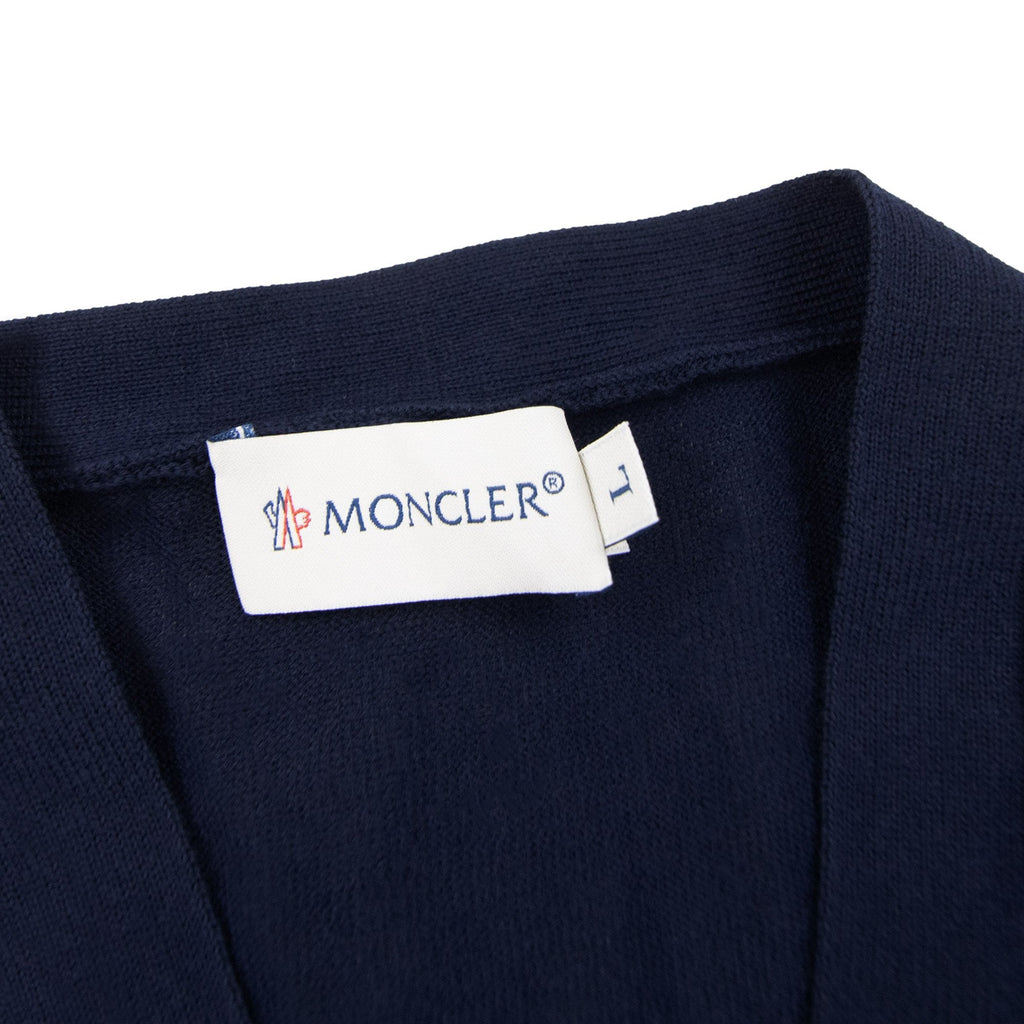 Moncler Tri-colour Knitted Button Cardigan Navy 778