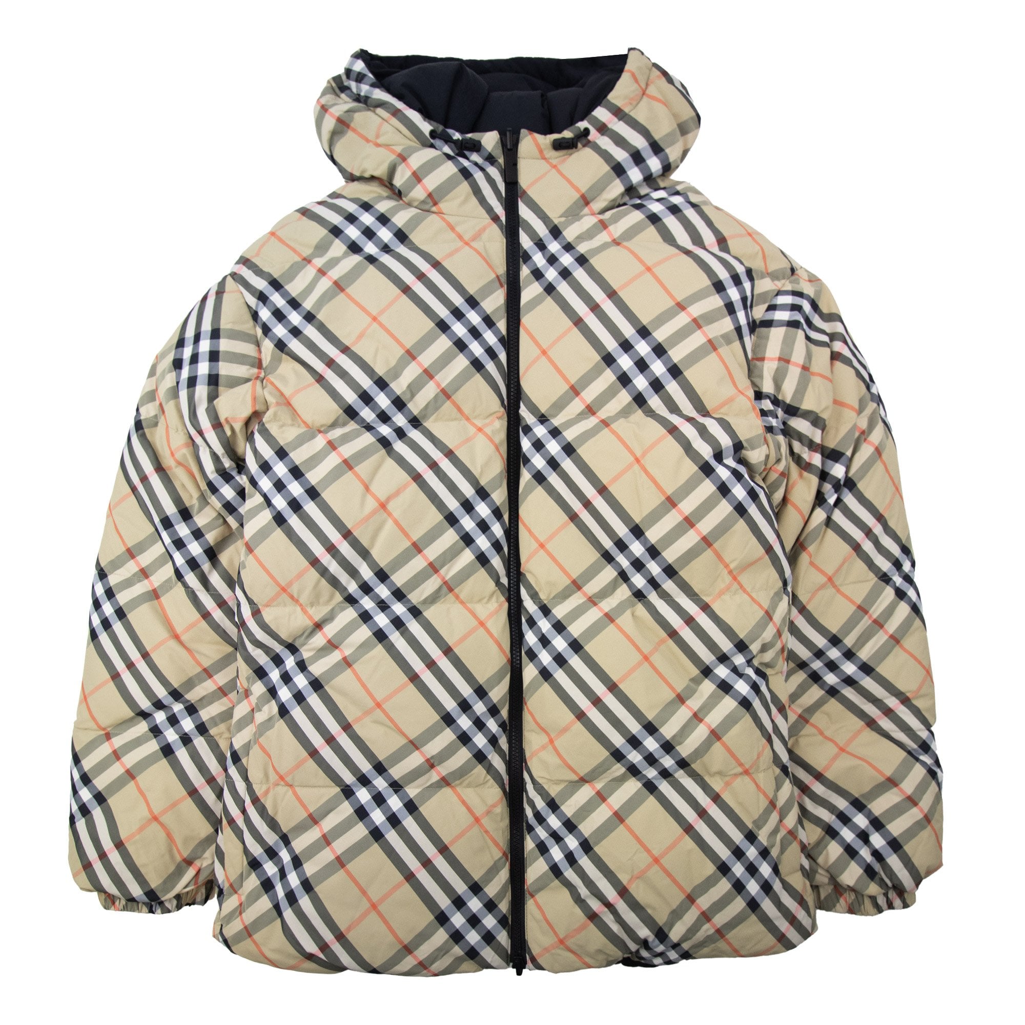 Burberry Reversible Check Down Puffer Jacket Sand Ip Check