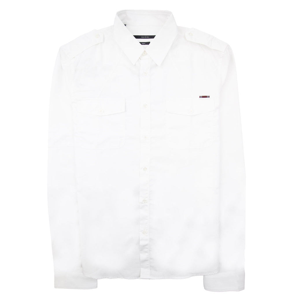 Gucci Poplin Army Shoulder Shirt White