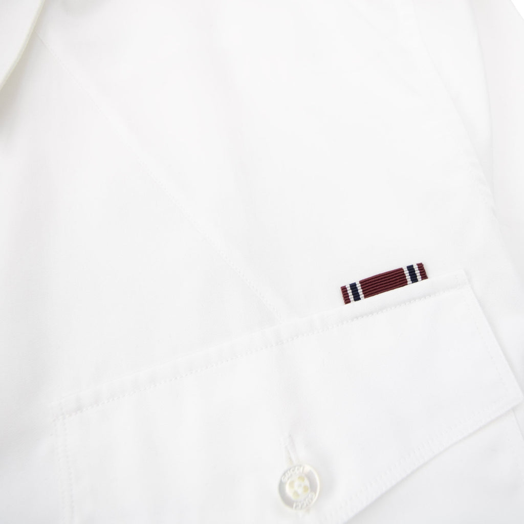 Gucci Poplin Army Shoulder Shirt White