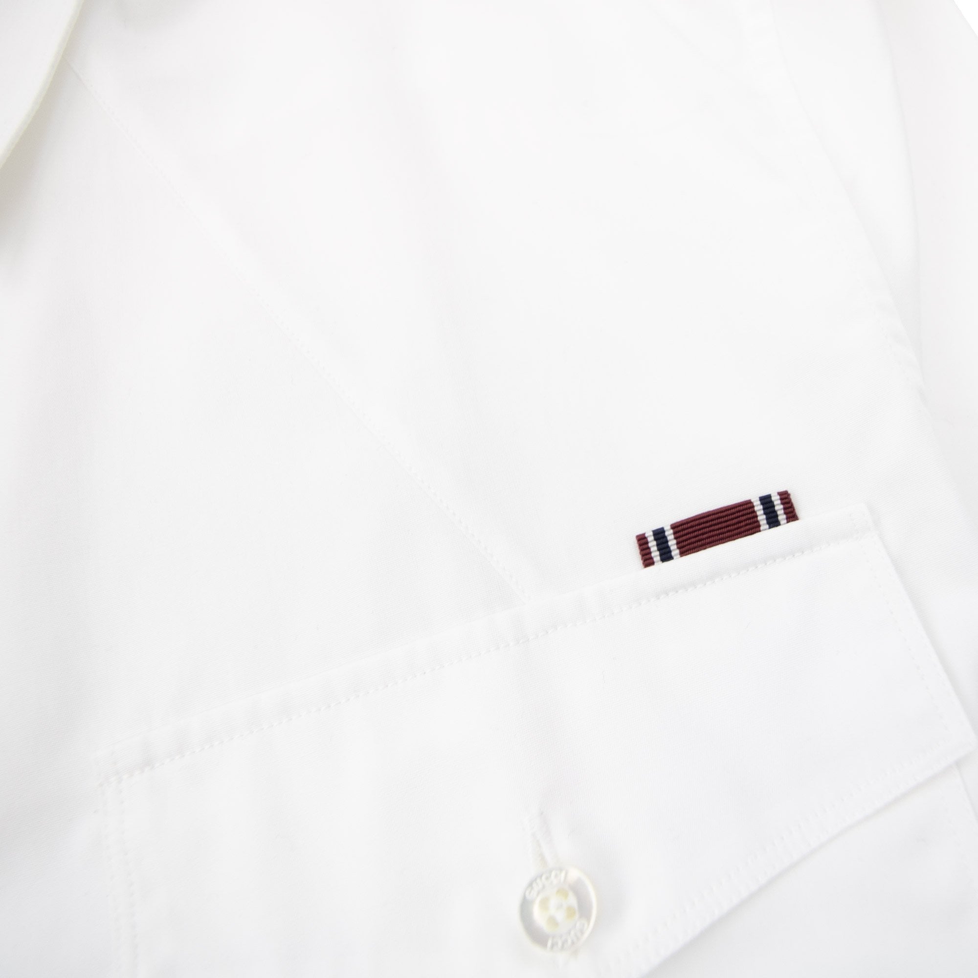 Gucci Poplin Army Shoulder Shirt White