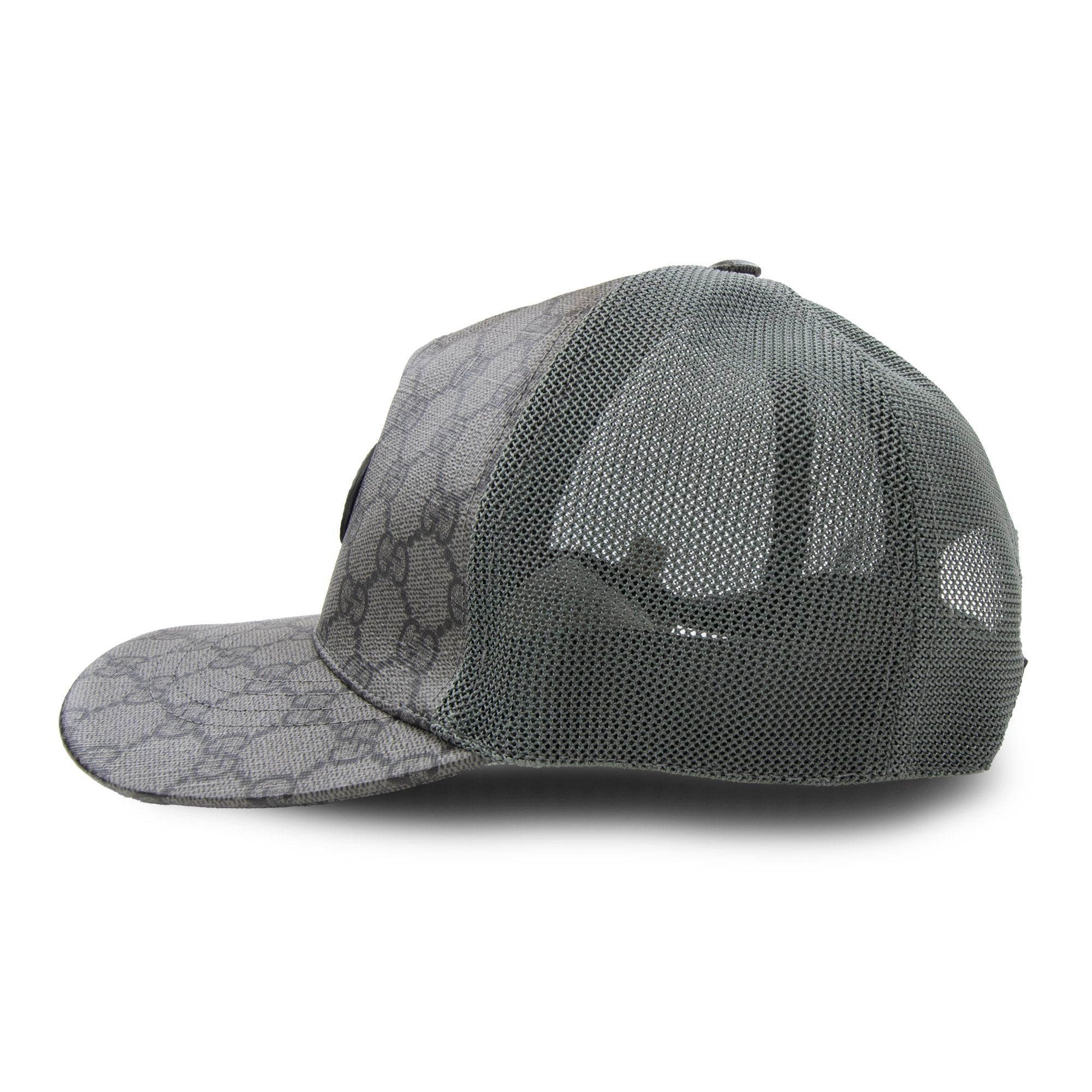 Gucci Supreme Gg Jacquard Trucker Cap Grey