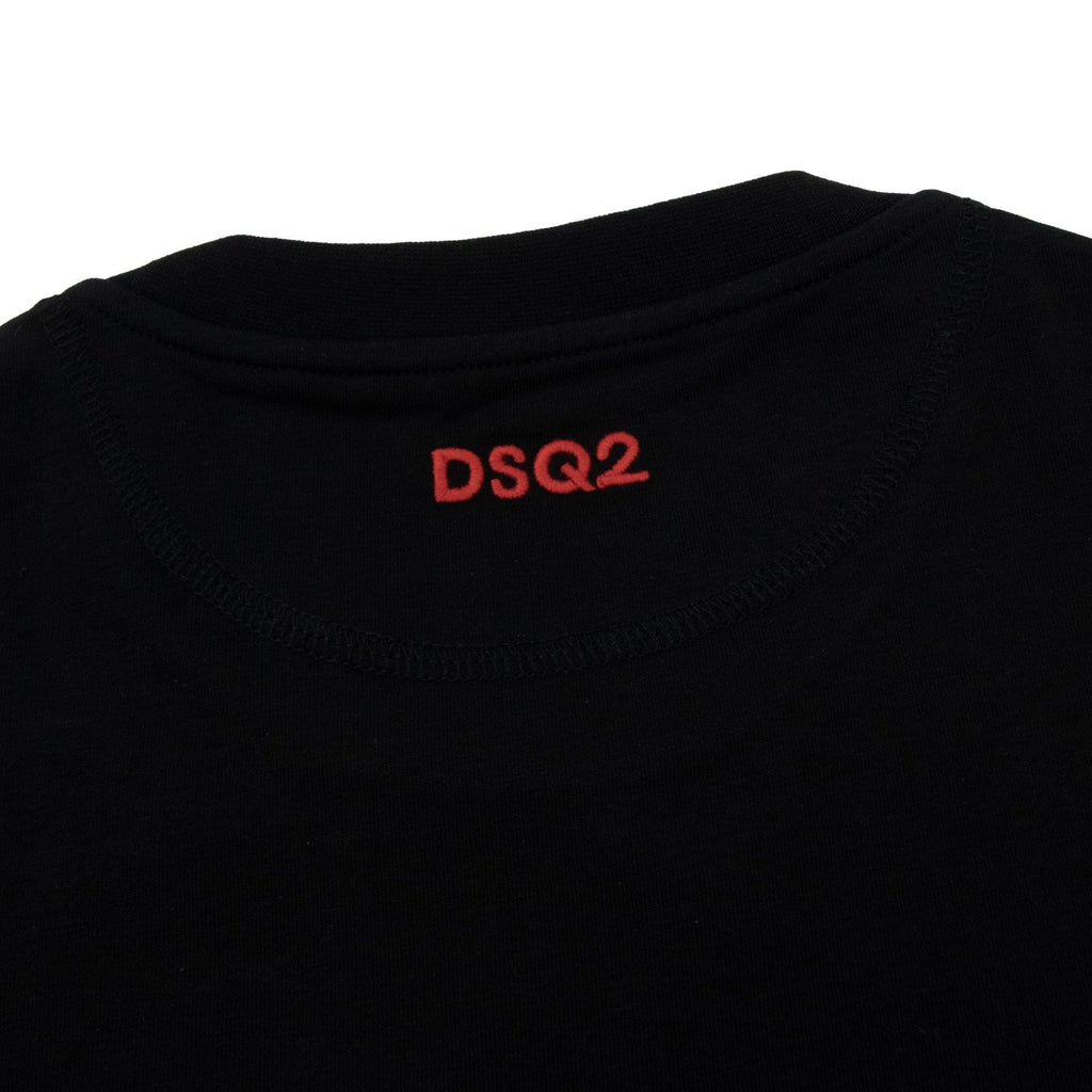 Dsquared2 Embroidered Back Logo T Shirt Black