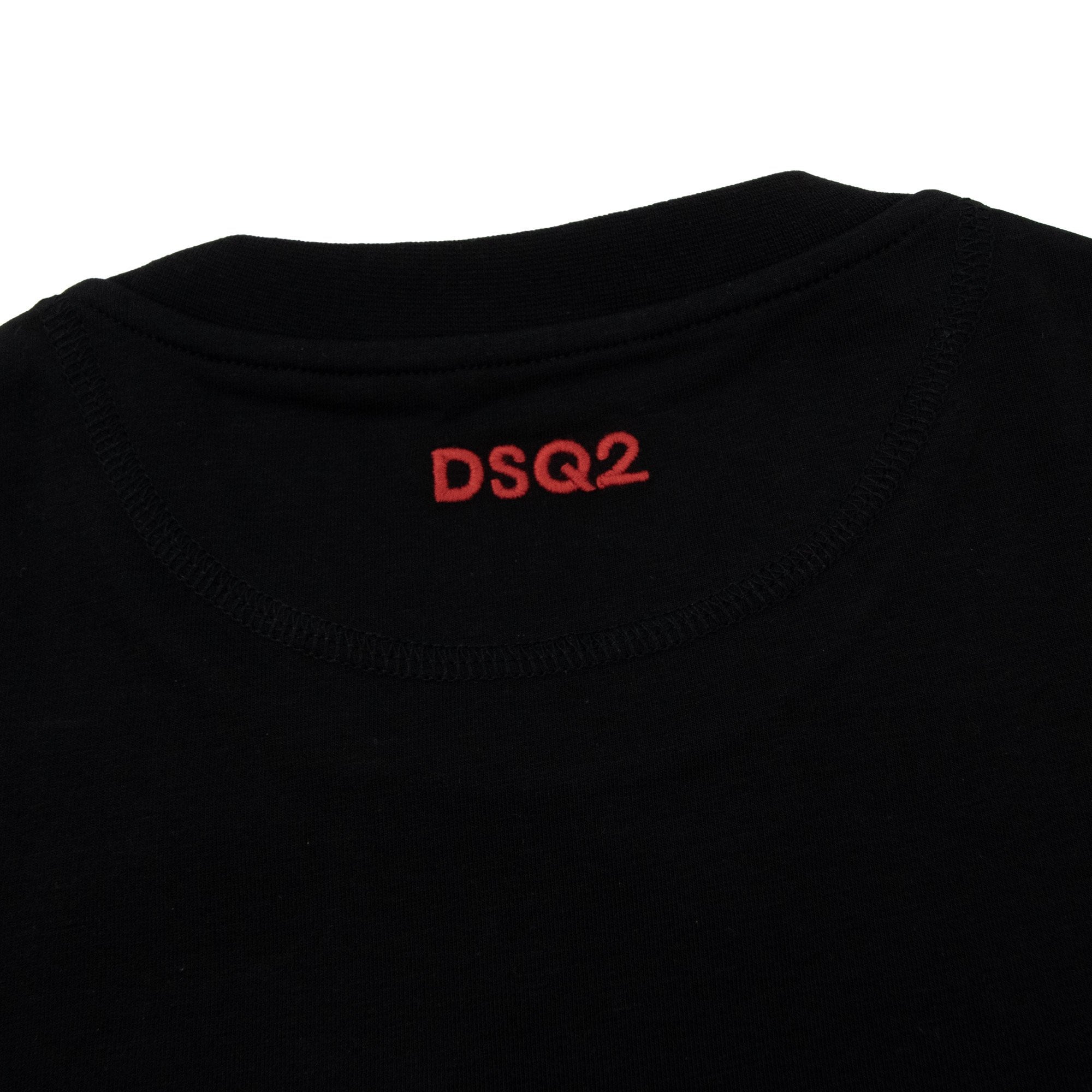 Dsquared2 Embroidered Back Logo T Shirt Black