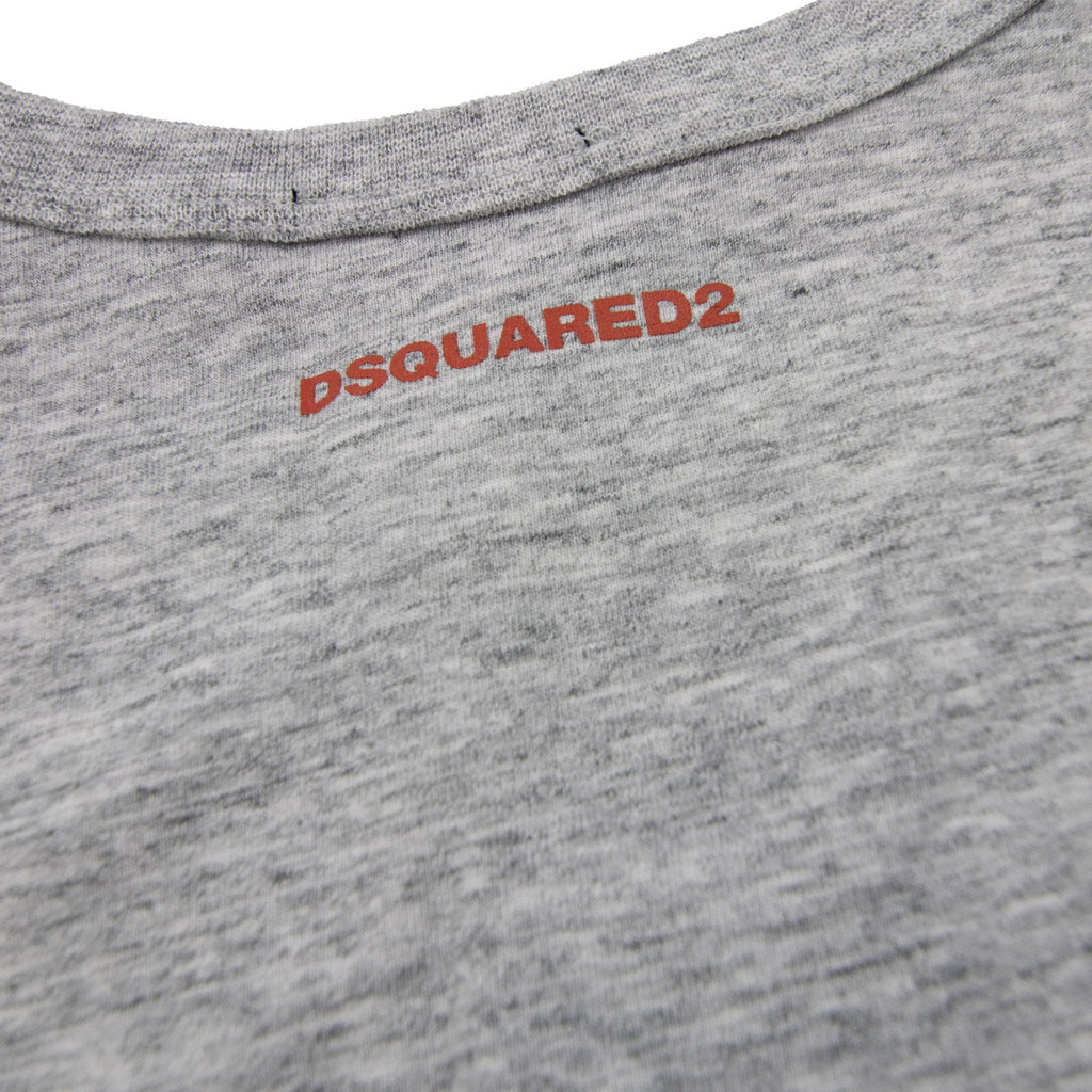 Dsquared2 Back Logo Tank Top Marl Grey