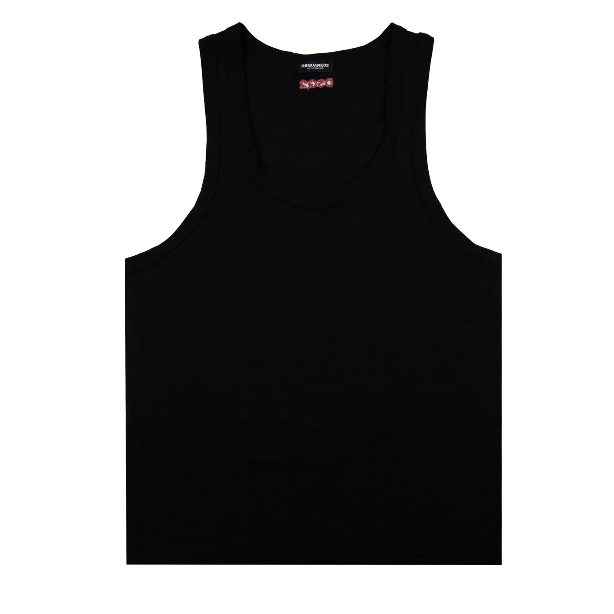 Dsquared2 Swim Shorts & Underw Embroidered Dsq2 Logo Vest Black/red