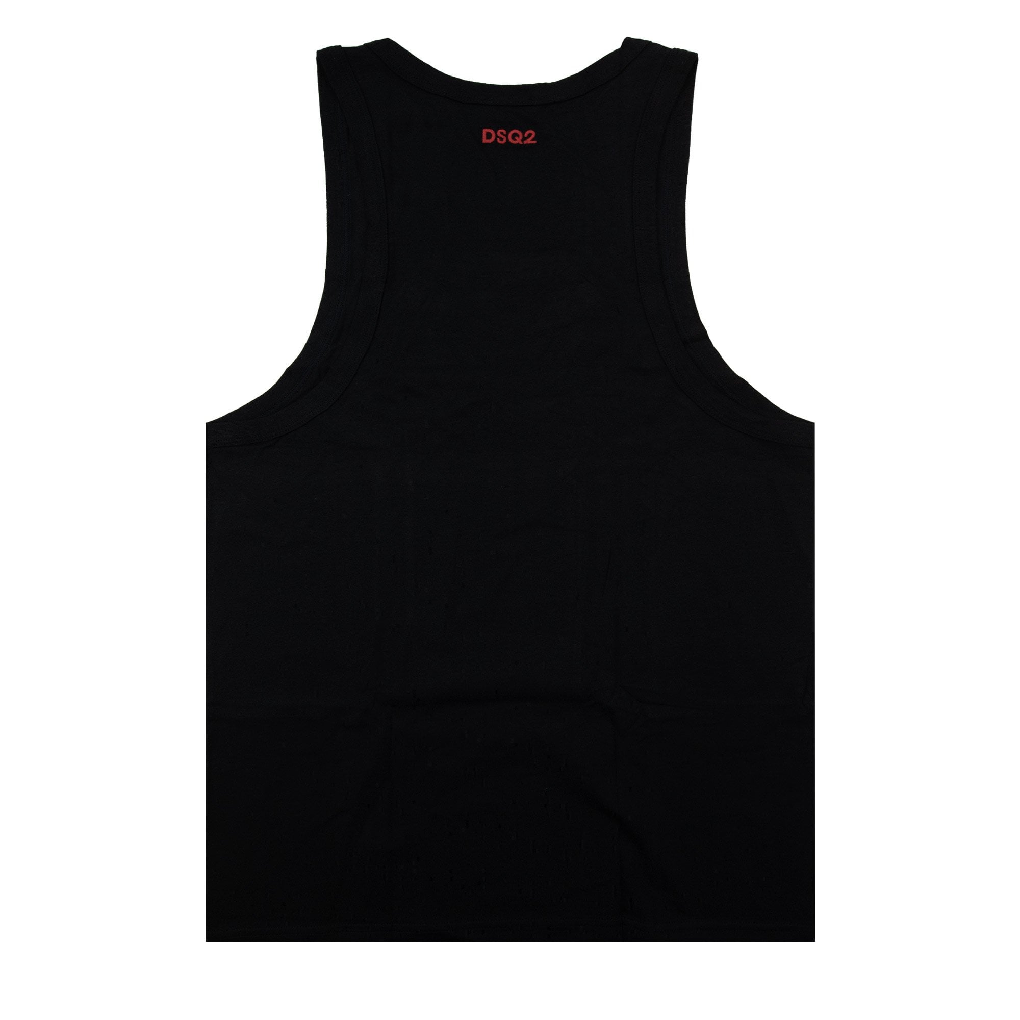 Dsquared2 Swim Shorts & Underw Embroidered Dsq2 Logo Vest Black/red