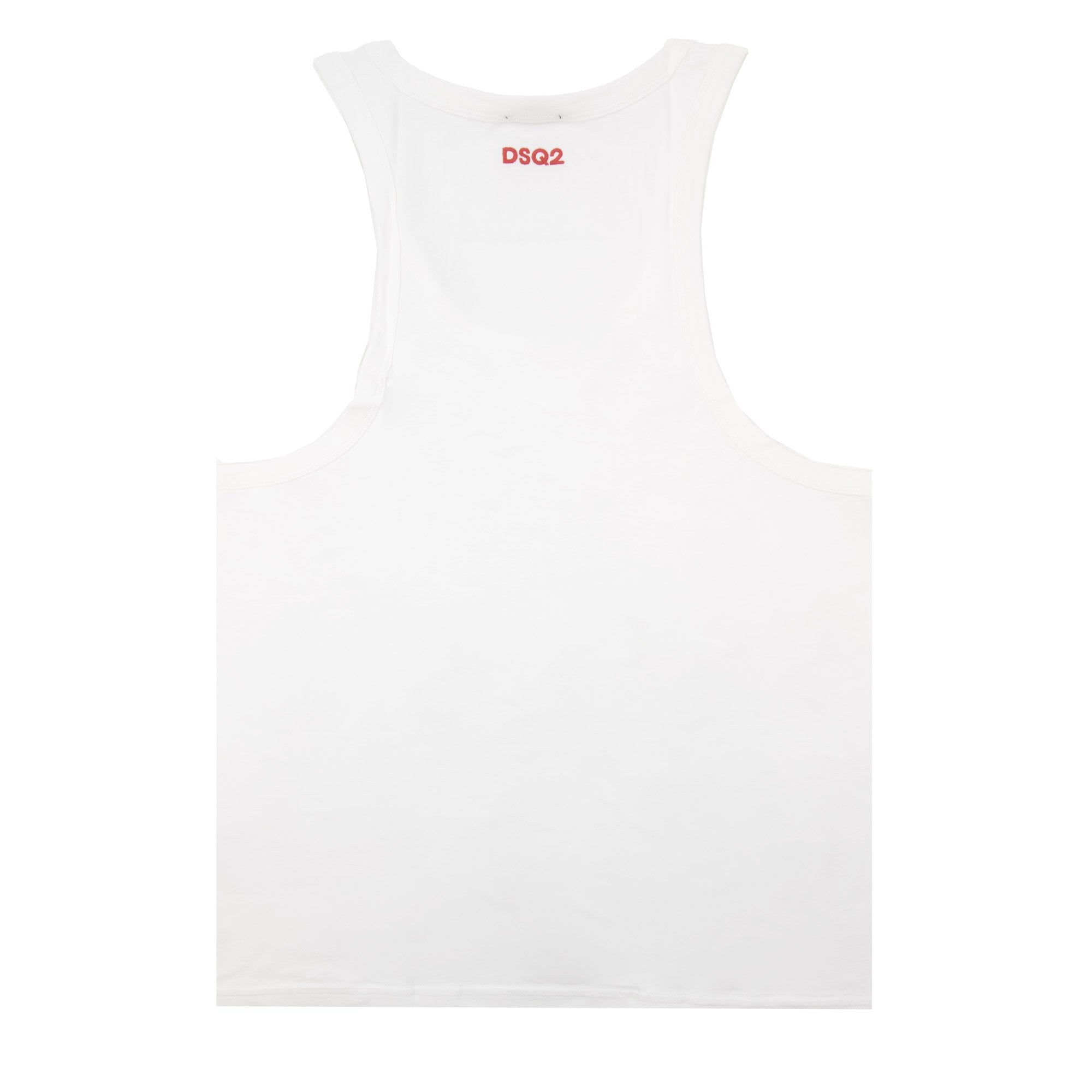 Dsquared2 Swim Shorts & Underw Embroidered Dsq2 Logo Vest White/red