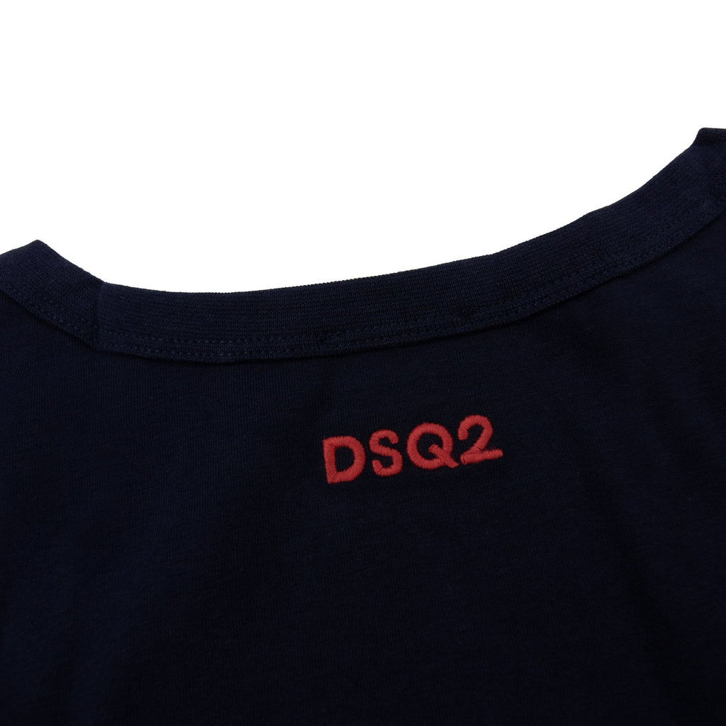 Dsquared2 Swim Shorts & Underw Embroidered Dsq2 Logo Vest Navy