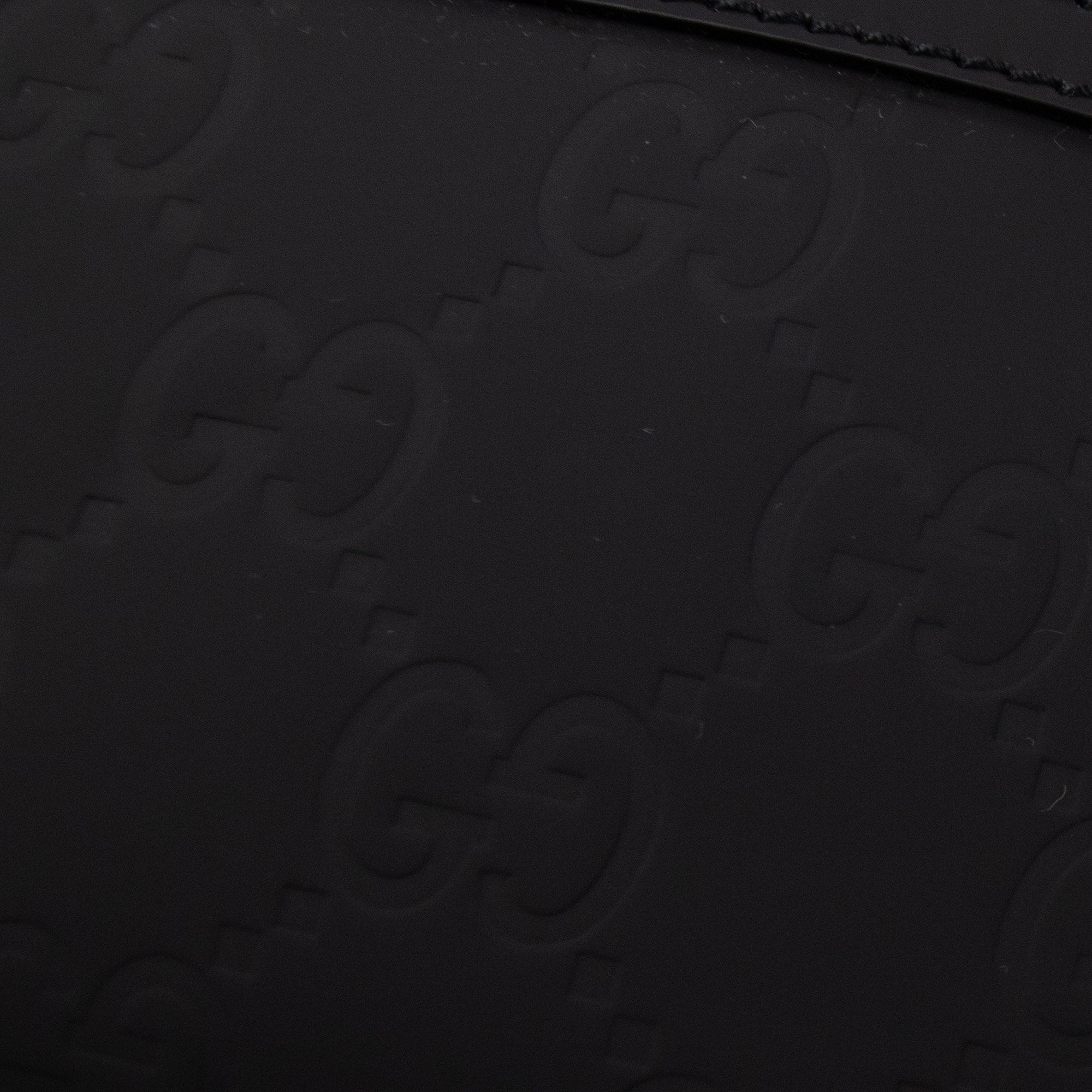 Gucci Rubberised Leather Crossbody Bag Black