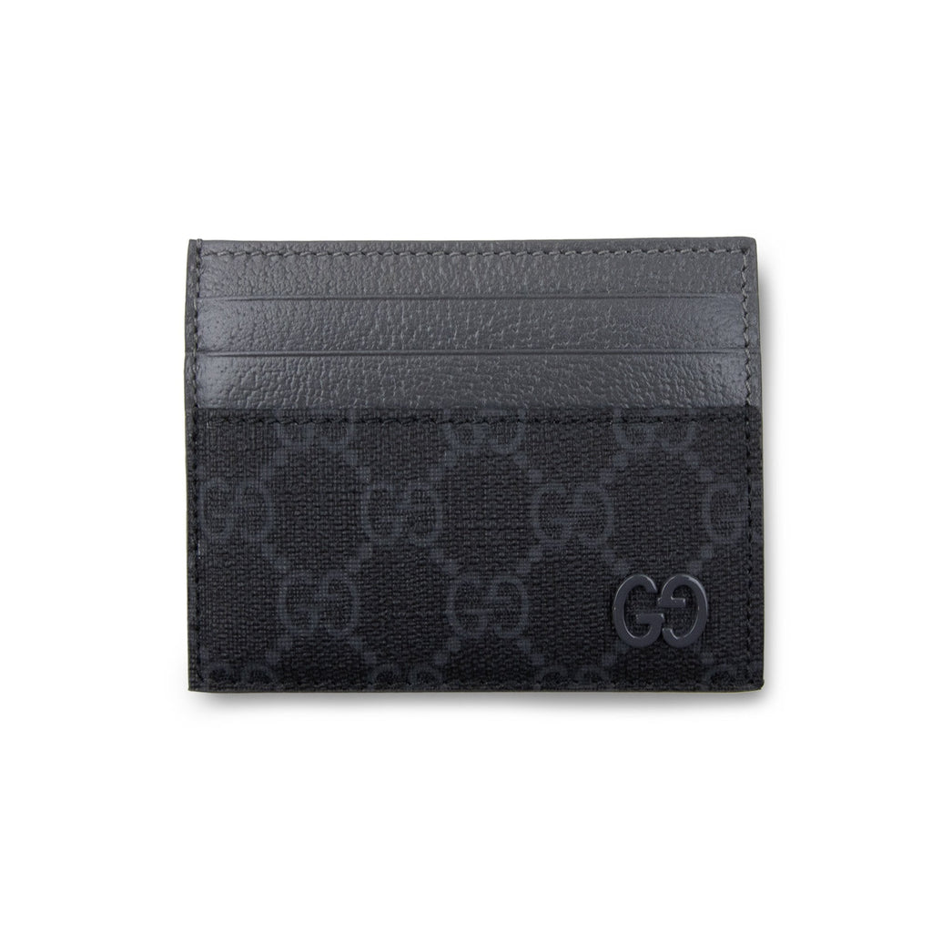 Gucci Bi-colour Card Case With Gg Detail Black