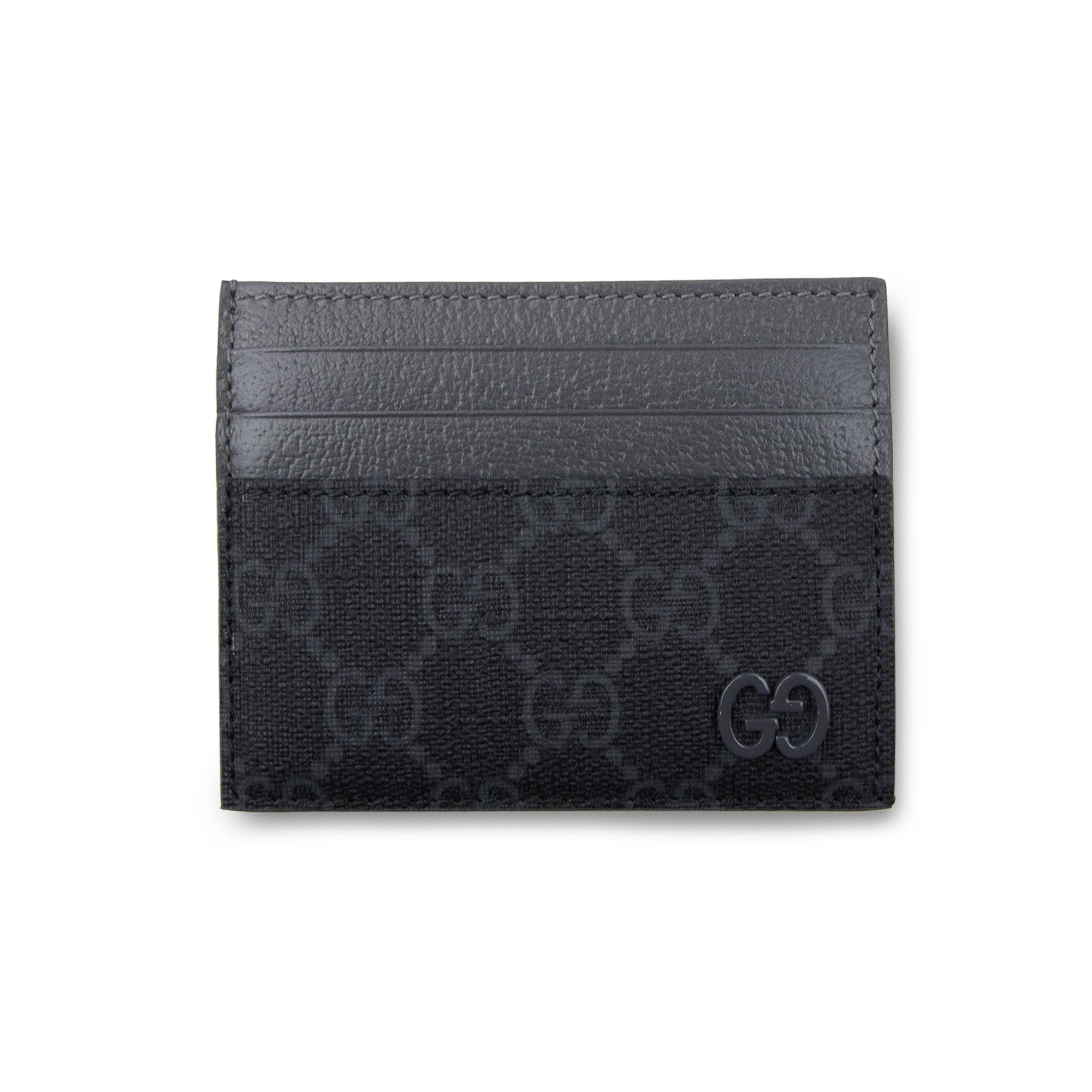 Gucci Bi-colour Card Case With Gg Detail Black