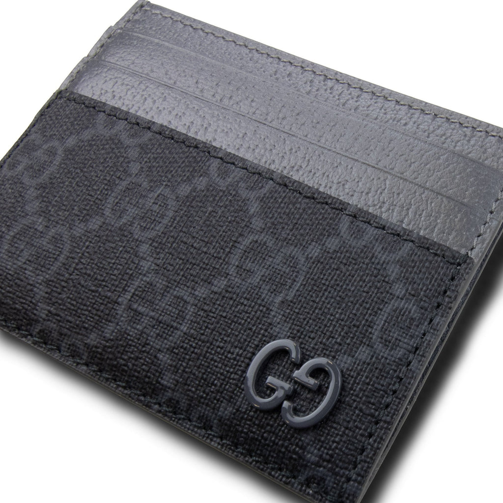 Gucci Bi-colour Card Case With Gg Detail Black
