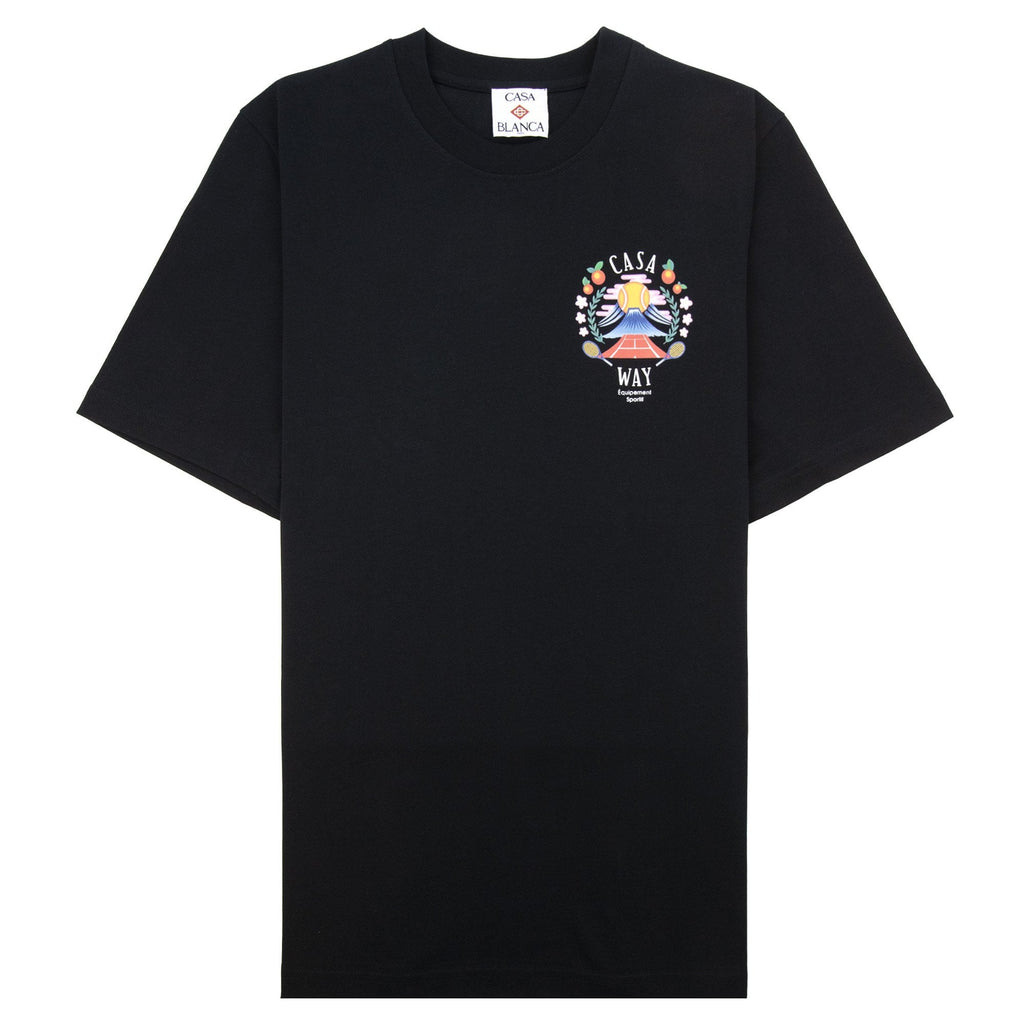 Casablanca Casa Way Mountain Short Sleeve T-shirt Black
