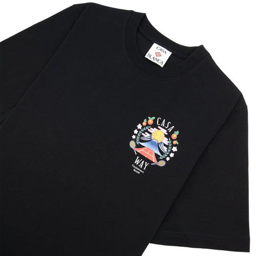 Casablanca Casa Way Mountain Short Sleeve T-shirt Black