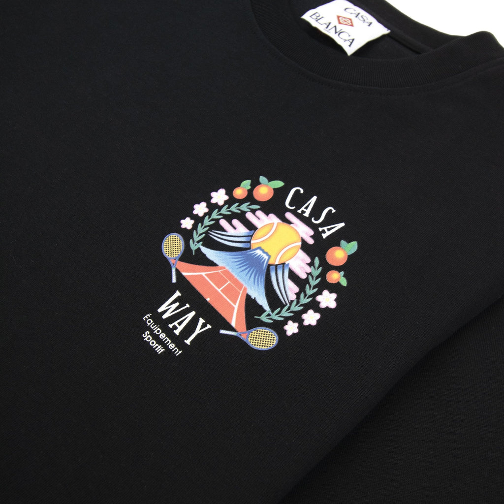 Casablanca Casa Way Mountain Short Sleeve T-shirt Black