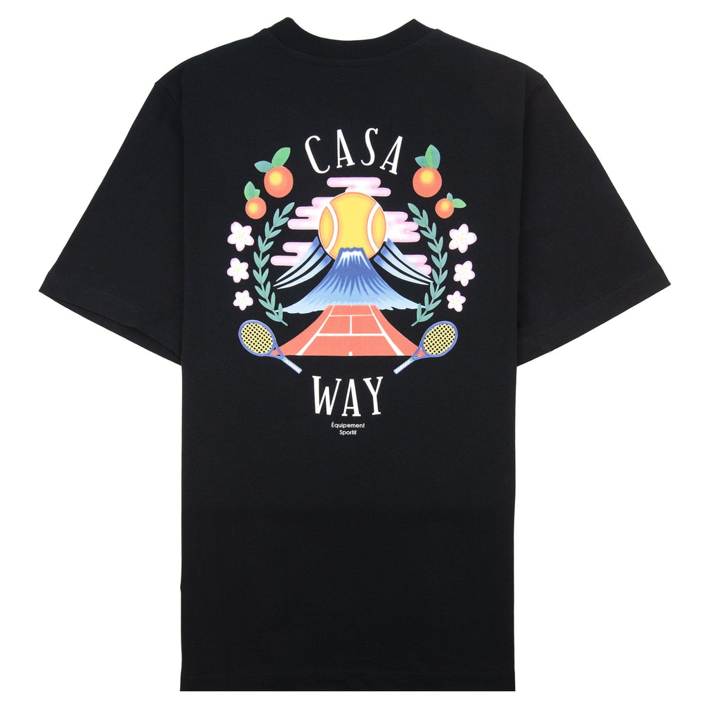 Casablanca Casa Way Mountain Short Sleeve T-shirt Black