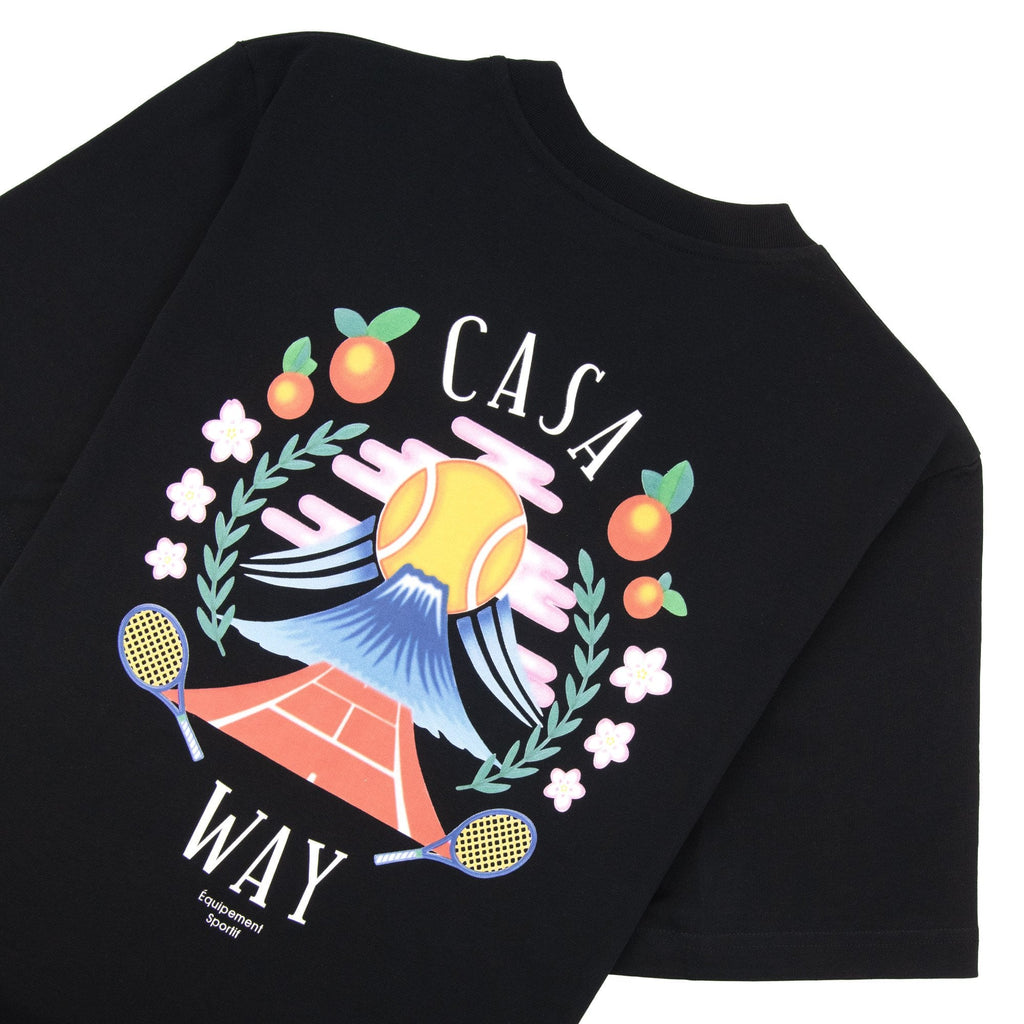 Casablanca Casa Way Mountain Short Sleeve T-shirt Black