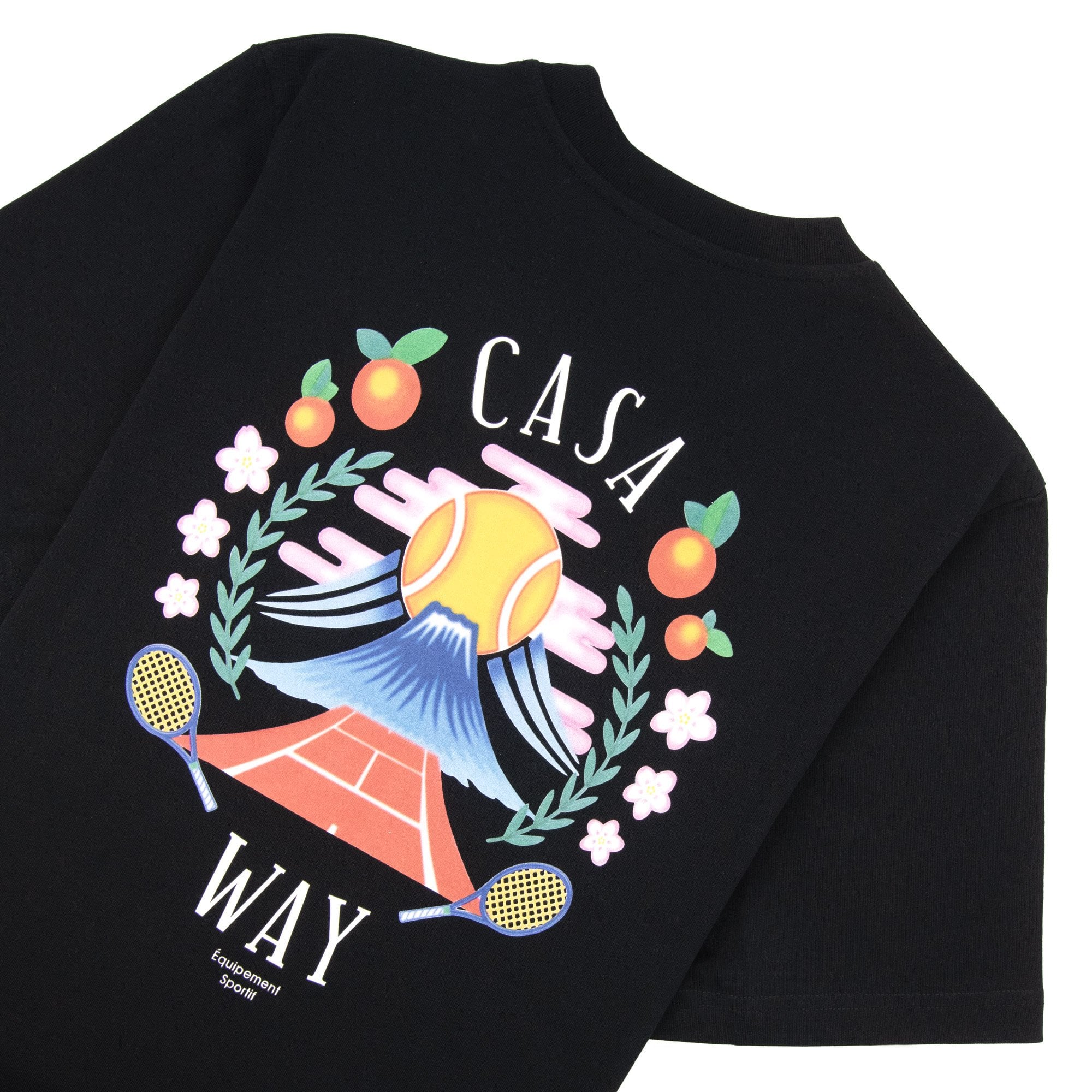Casablanca Casa Way Mountain Short Sleeve T-shirt Black