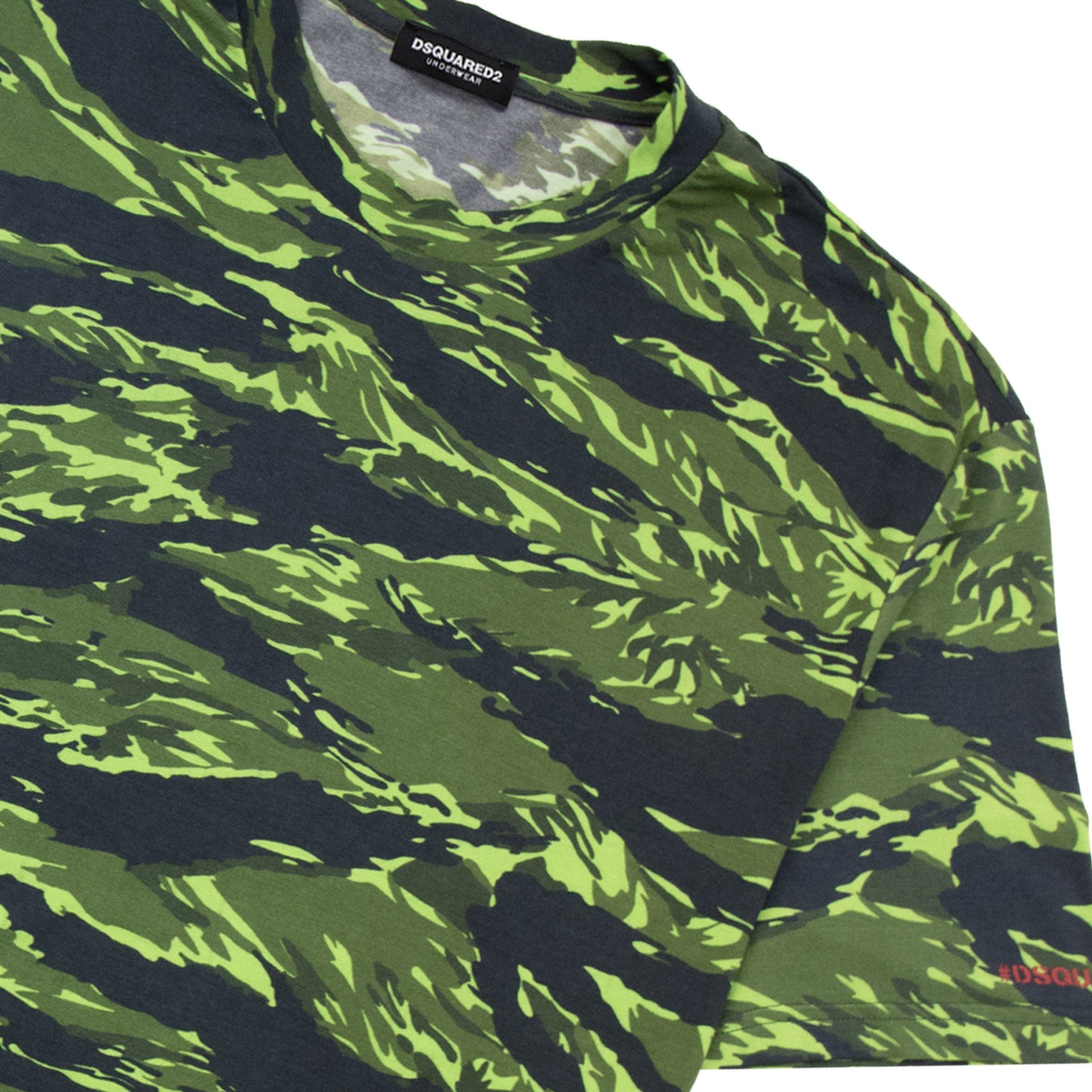 Dsquared2 Swim Shorts & Underw Camouflage Logo T Shirt Camo