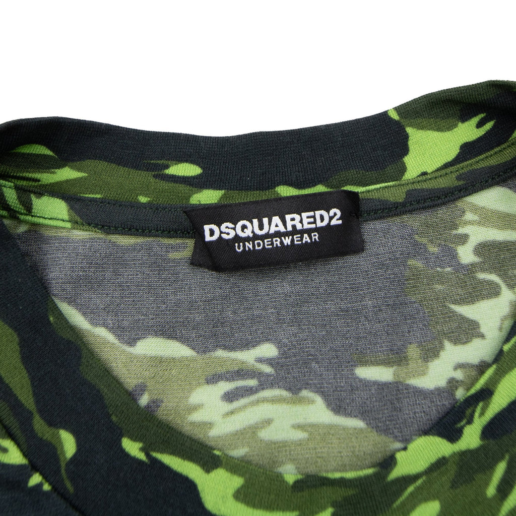 Dsquared2 Swim Shorts & Underw Camouflage Logo T Shirt Camo
