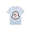 Moncler Junior Logo Motive T Shirt Light Blue 71p