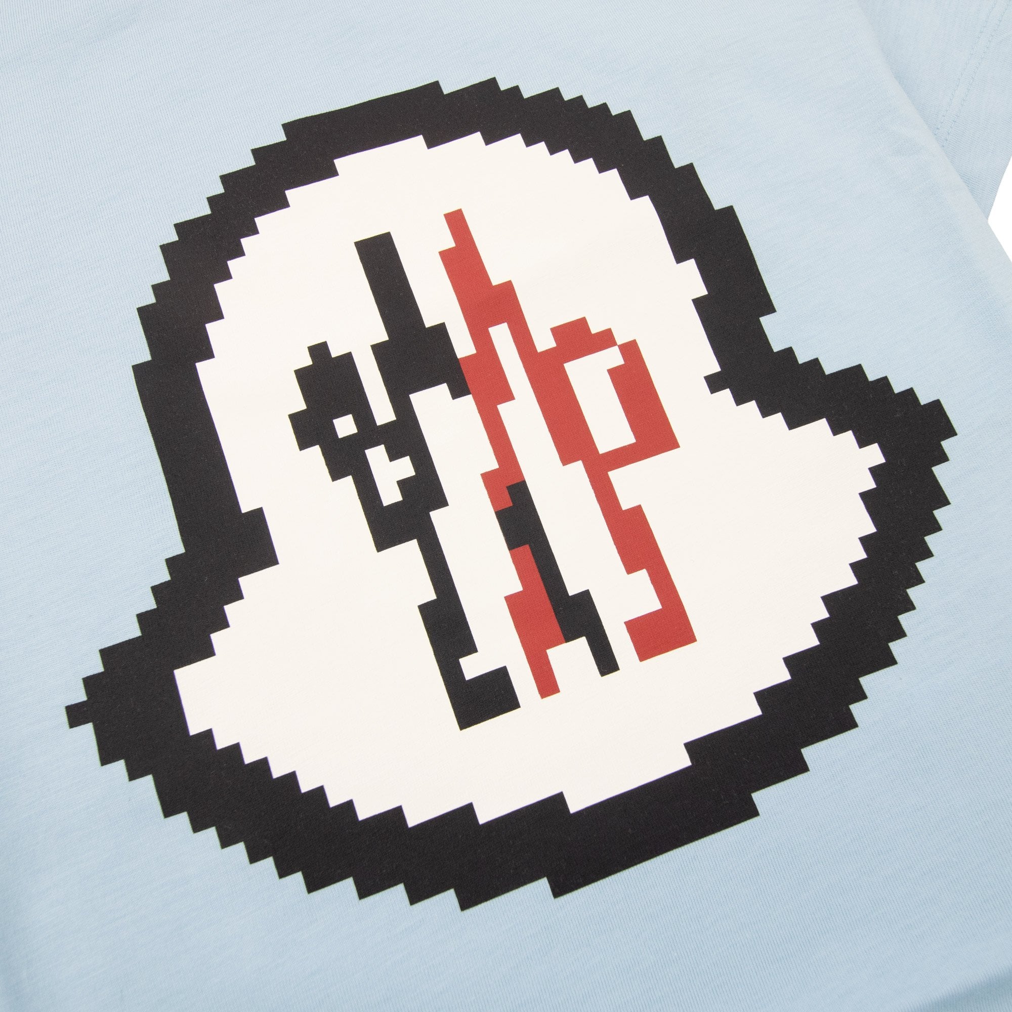 Moncler Junior Logo Motive T Shirt Light Blue 71p