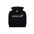 Moncler Junior Logo Printed Hoodied Sweatshirt Black 999