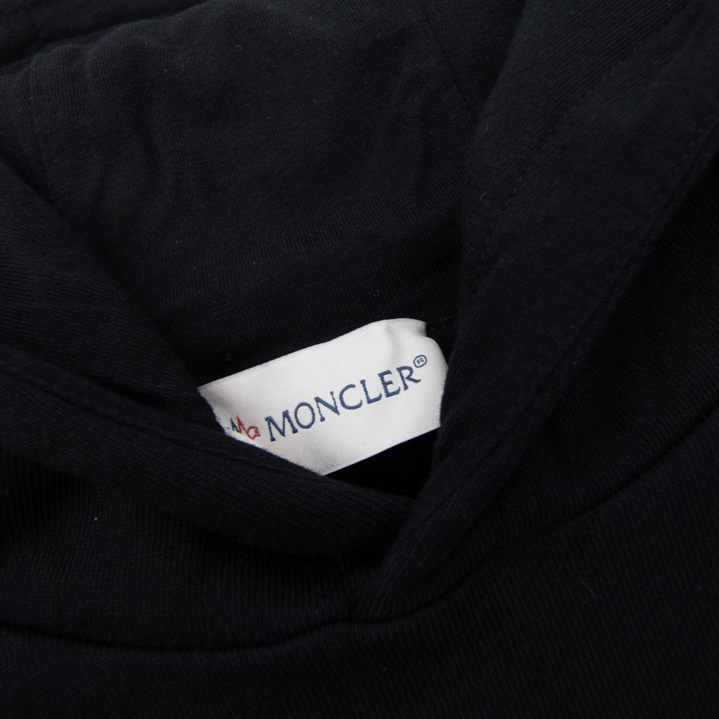 Moncler Junior Logo Printed Hoodied Sweatshirt Black 999