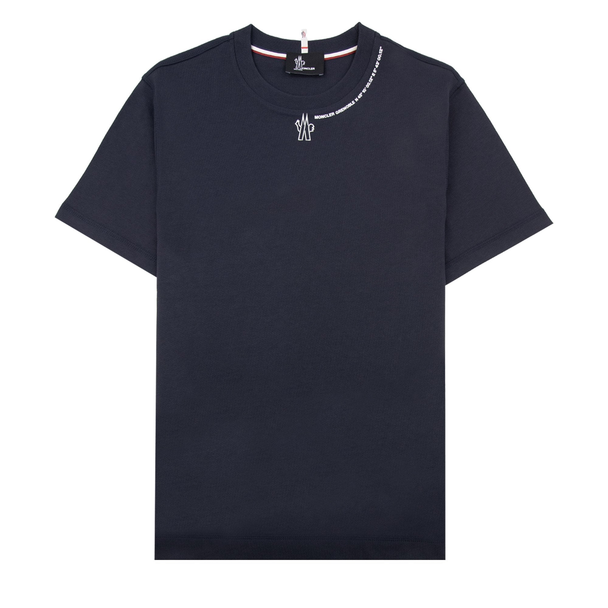 Moncler Grenoble Rubber Neck Logo Tee Navy 773