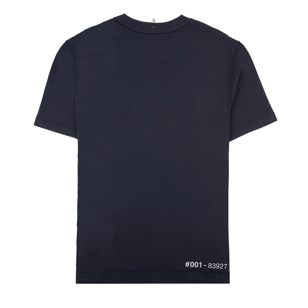 Moncler Grenoble Rubber Neck Logo Tee Navy 773