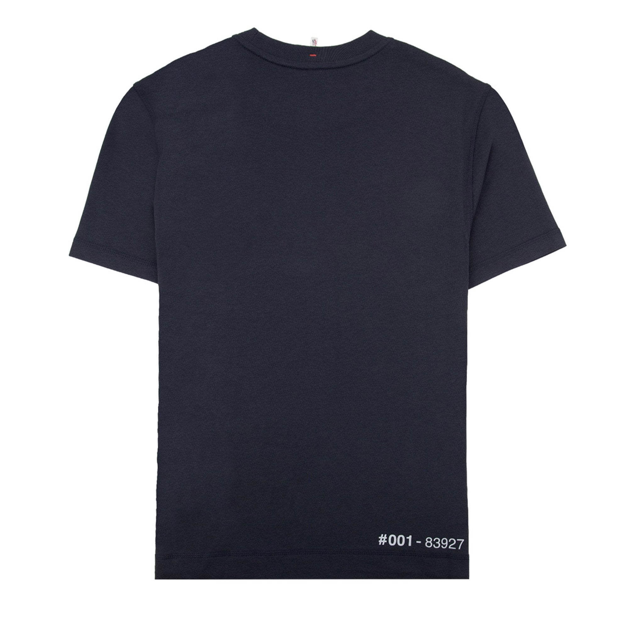 Moncler Grenoble Rubber Neck Logo Tee Navy 773