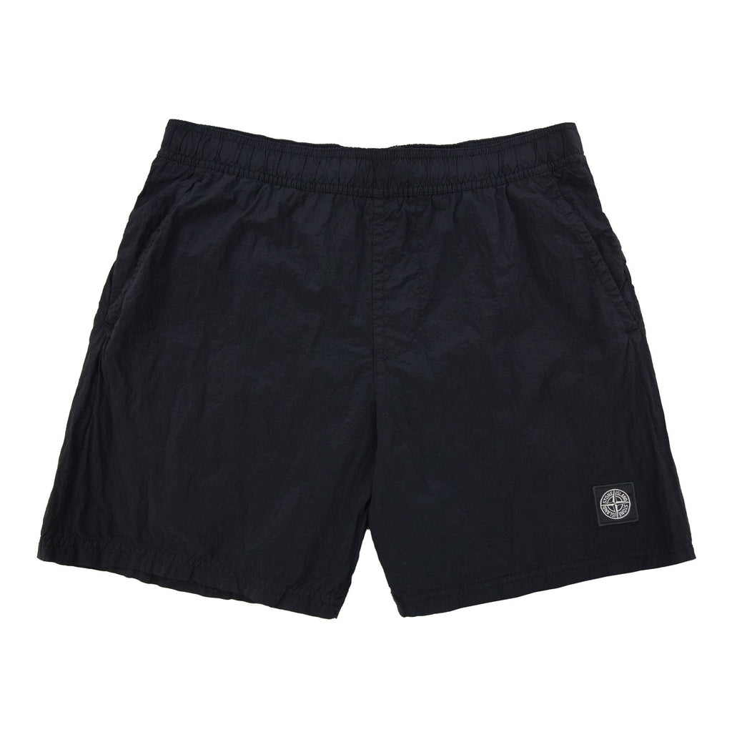 Stone Island B100009 Nylon Metal Mid Length Swim Trunks Black V0029