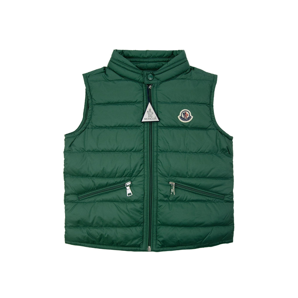 Moncler Junior Gui Down Gilet Emerald Green 84l