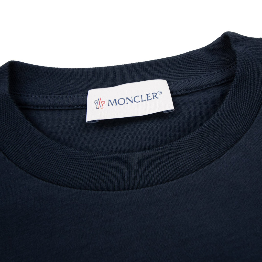 Moncler Junior Logo Motive T Shirt Navy 778