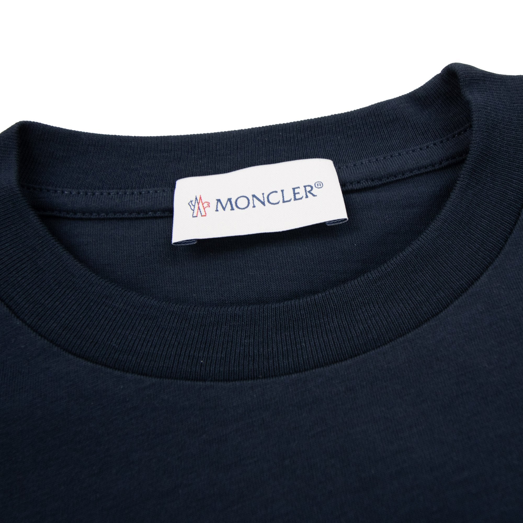 Moncler Junior Logo Motive T Shirt Navy 778