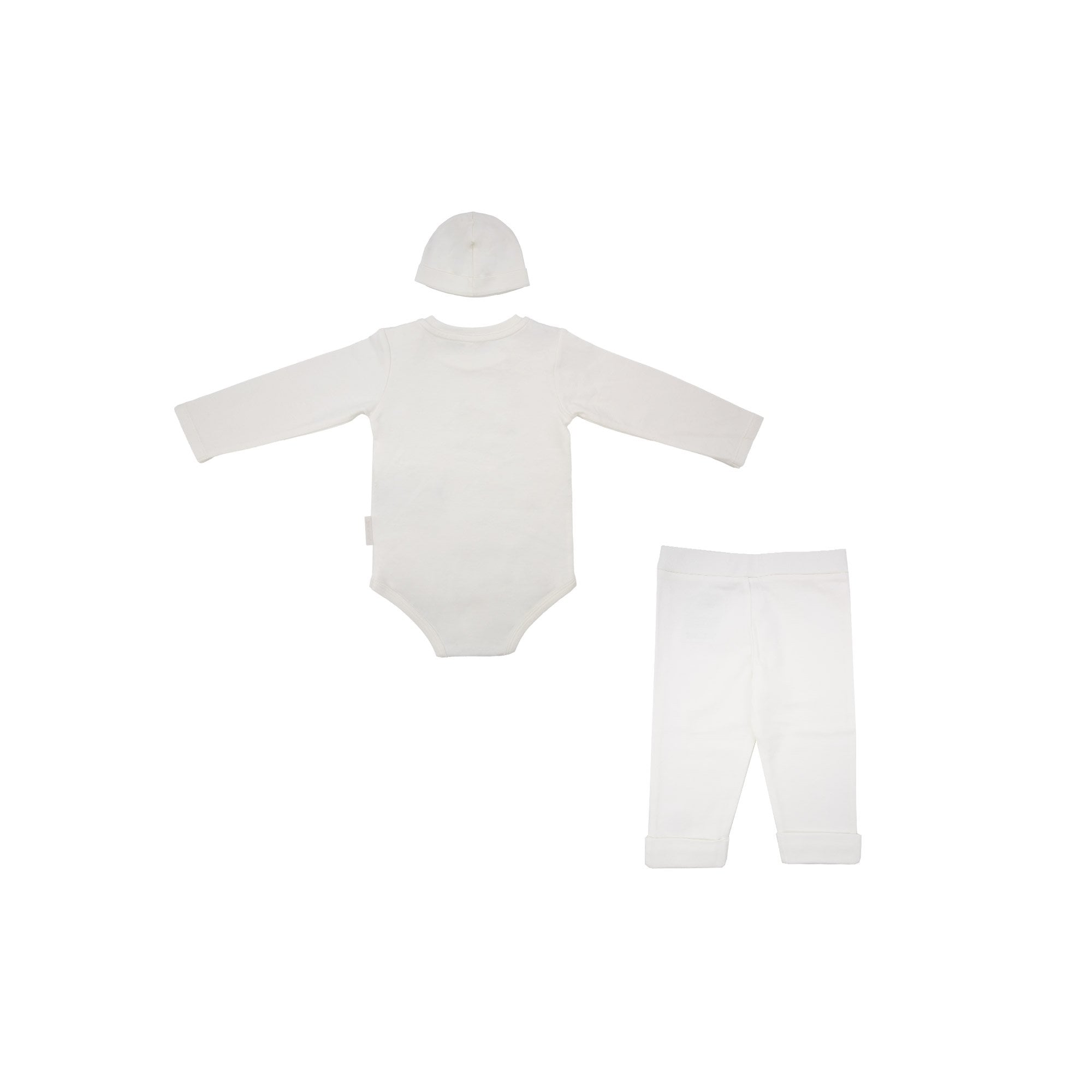 Moncler Junior Teddy Bear Logo Cotton Set White F02
