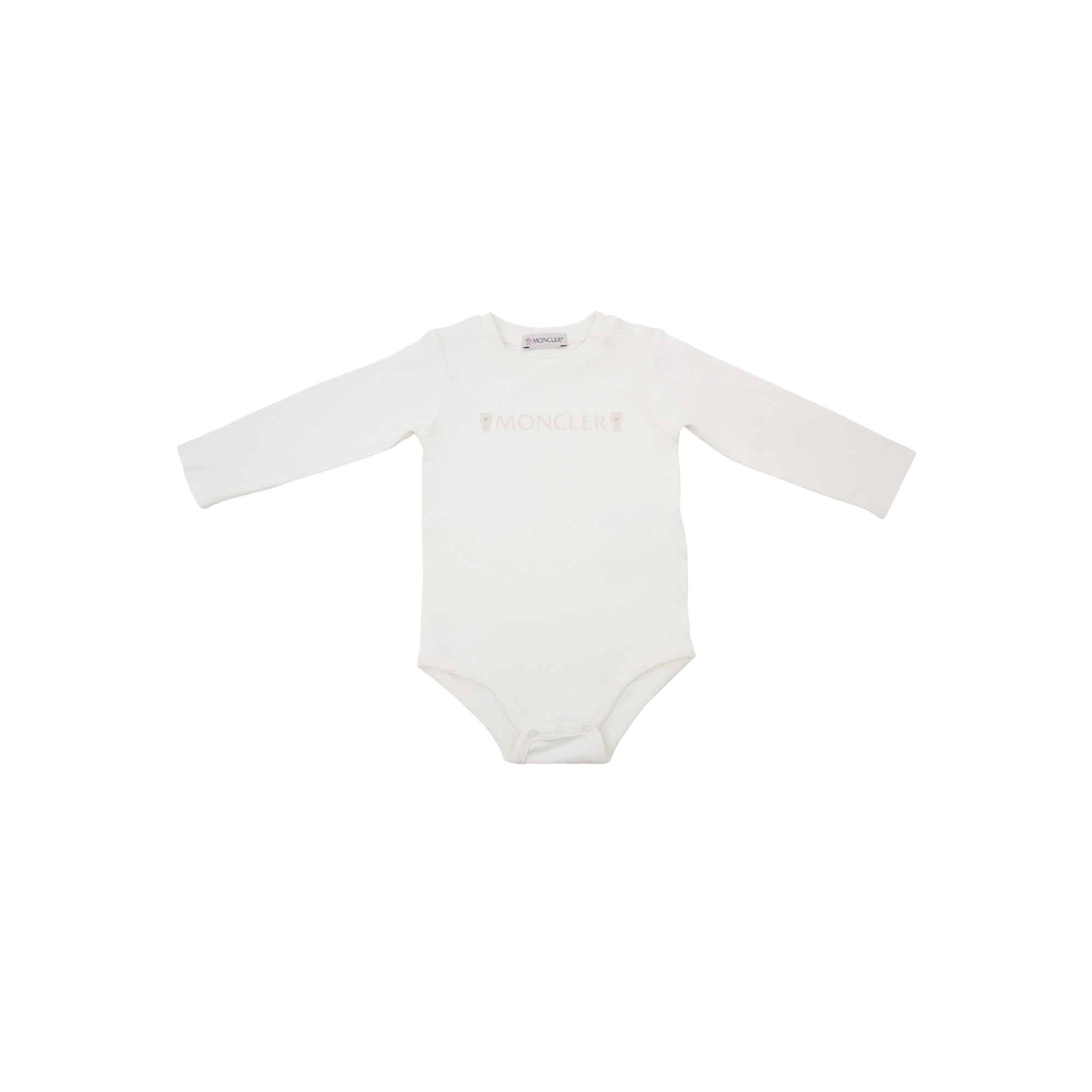 Moncler Junior Teddy Bear Logo Cotton Set White F02