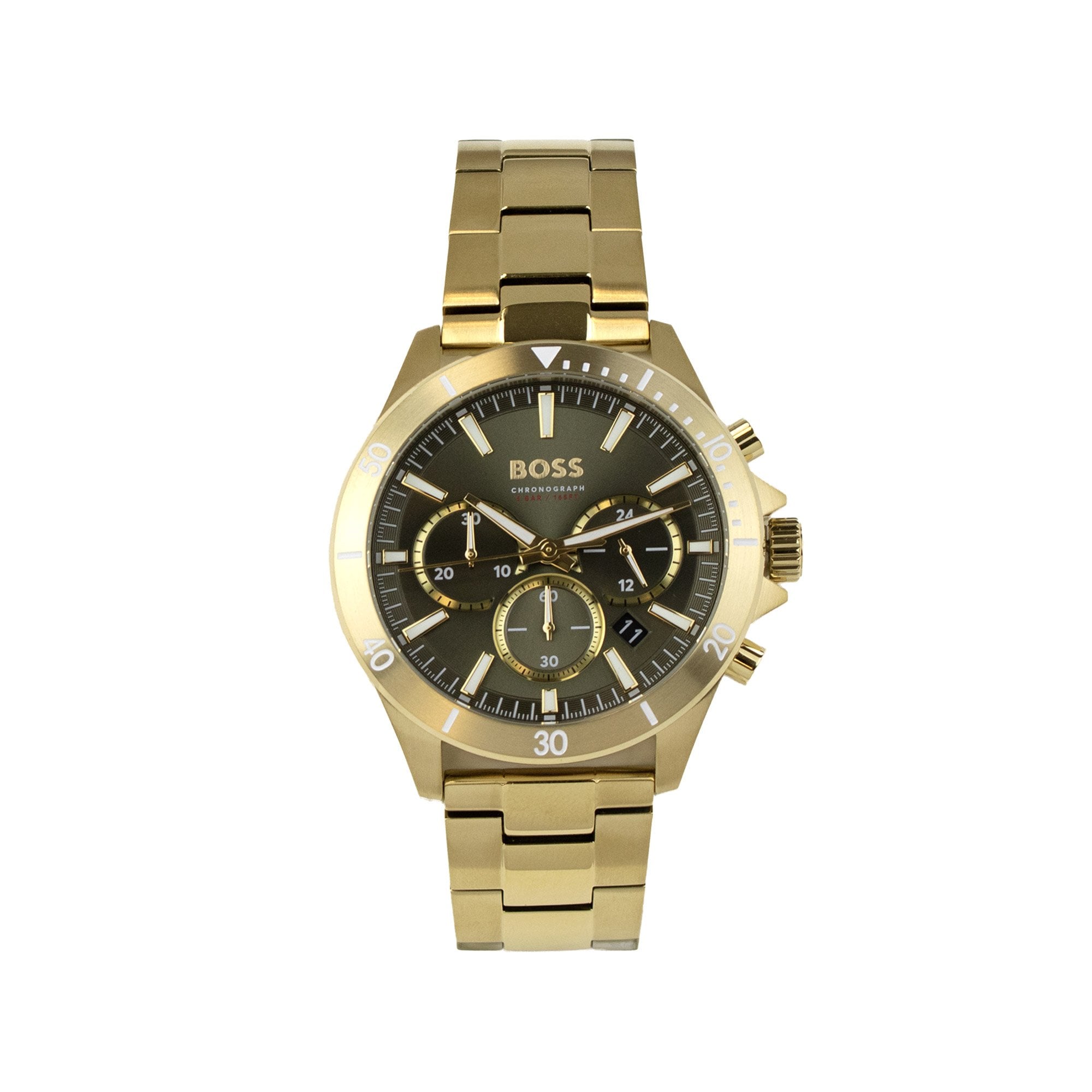 Hugo Boss Lux Troper Gold Tone Chronograph Watch Gold