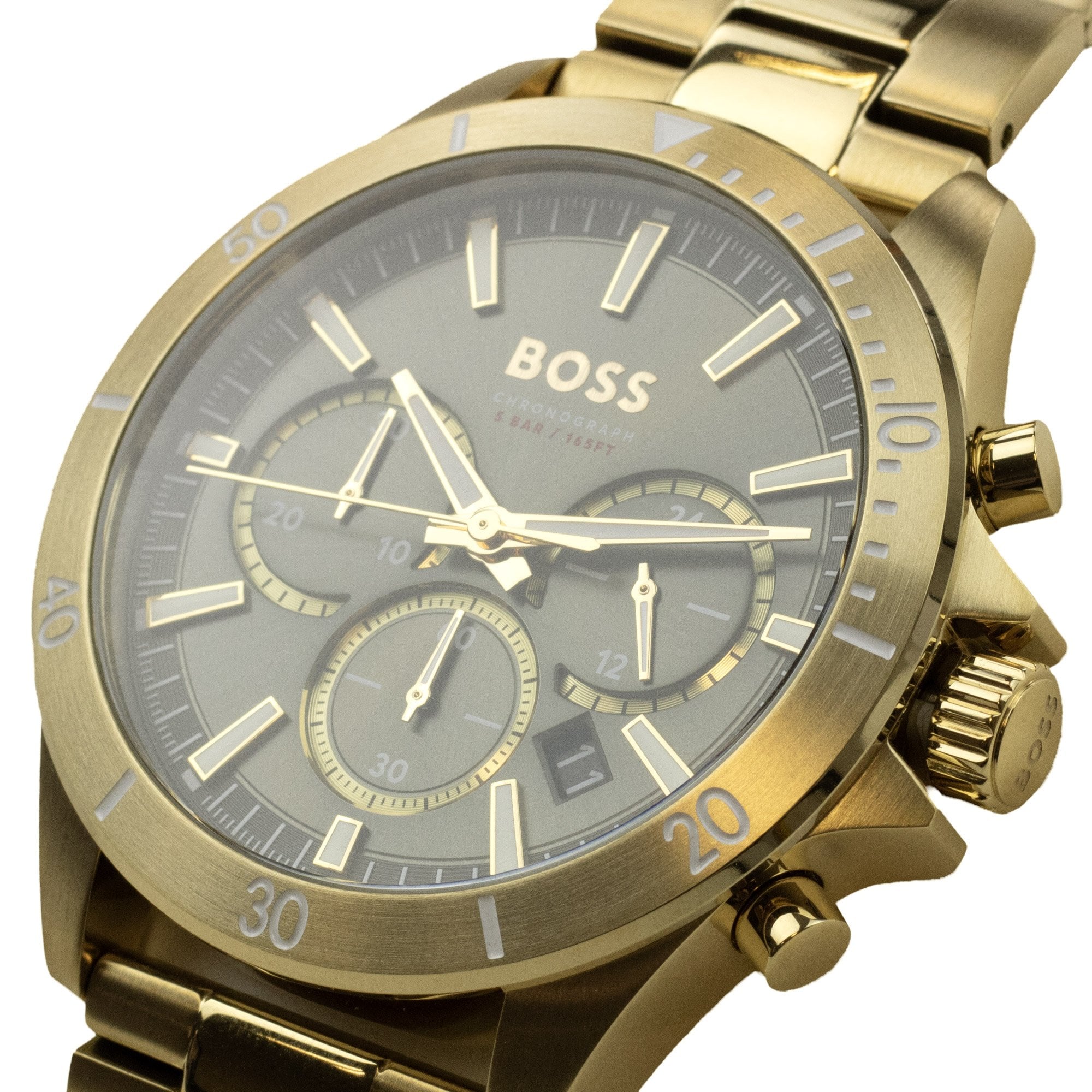 Hugo Boss Lux Troper Gold Tone Chronograph Watch Gold
