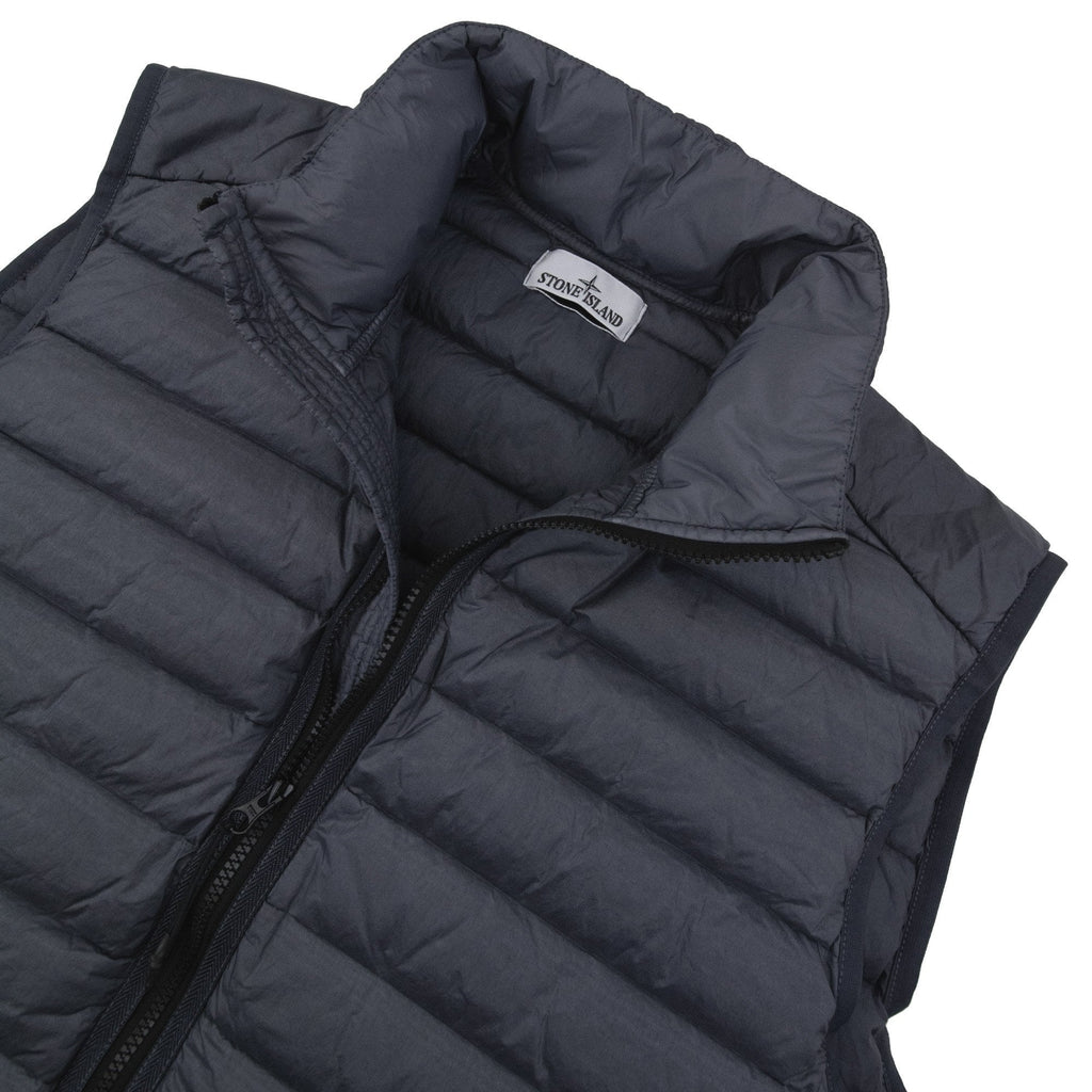 Stone Island G100007 Loom Woven Chambers Gilet Blue V0024