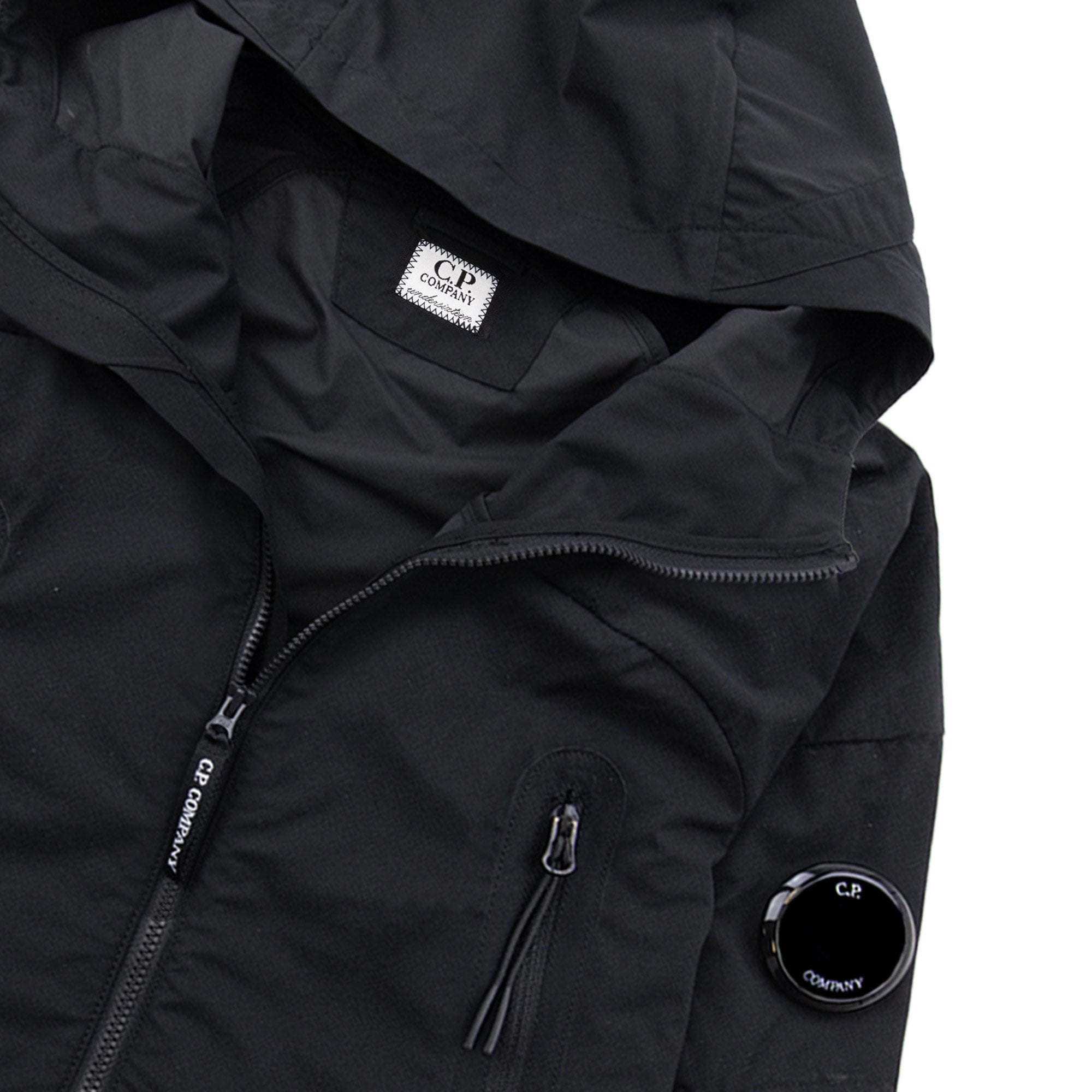 Cp Company Undersixteen U16 Pro Tek Hooded Jacket Black 999