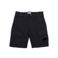 Cp Company Undersixteen U16 Stretch Satten Lens Cargo Shorts Black 999