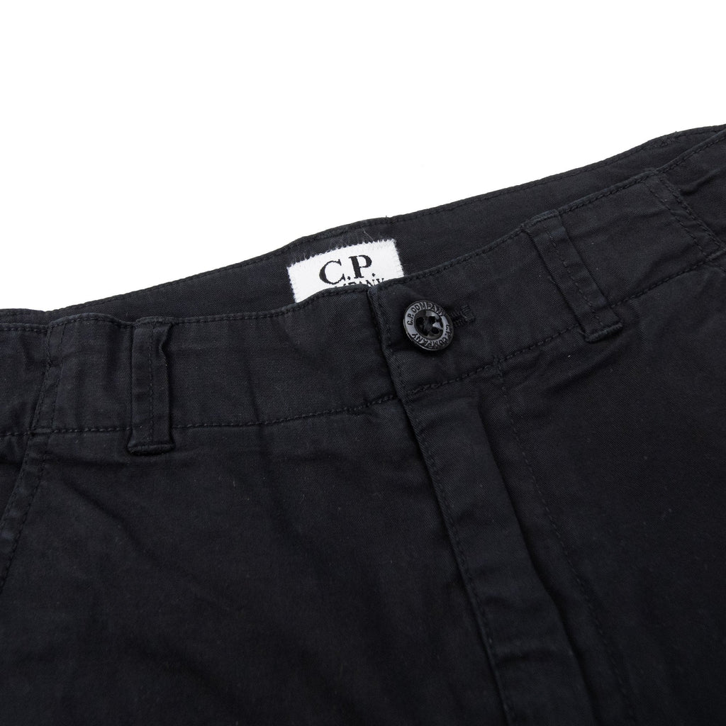 Cp Company Undersixteen U16 Stretch Satten Lens Cargo Shorts Black 999