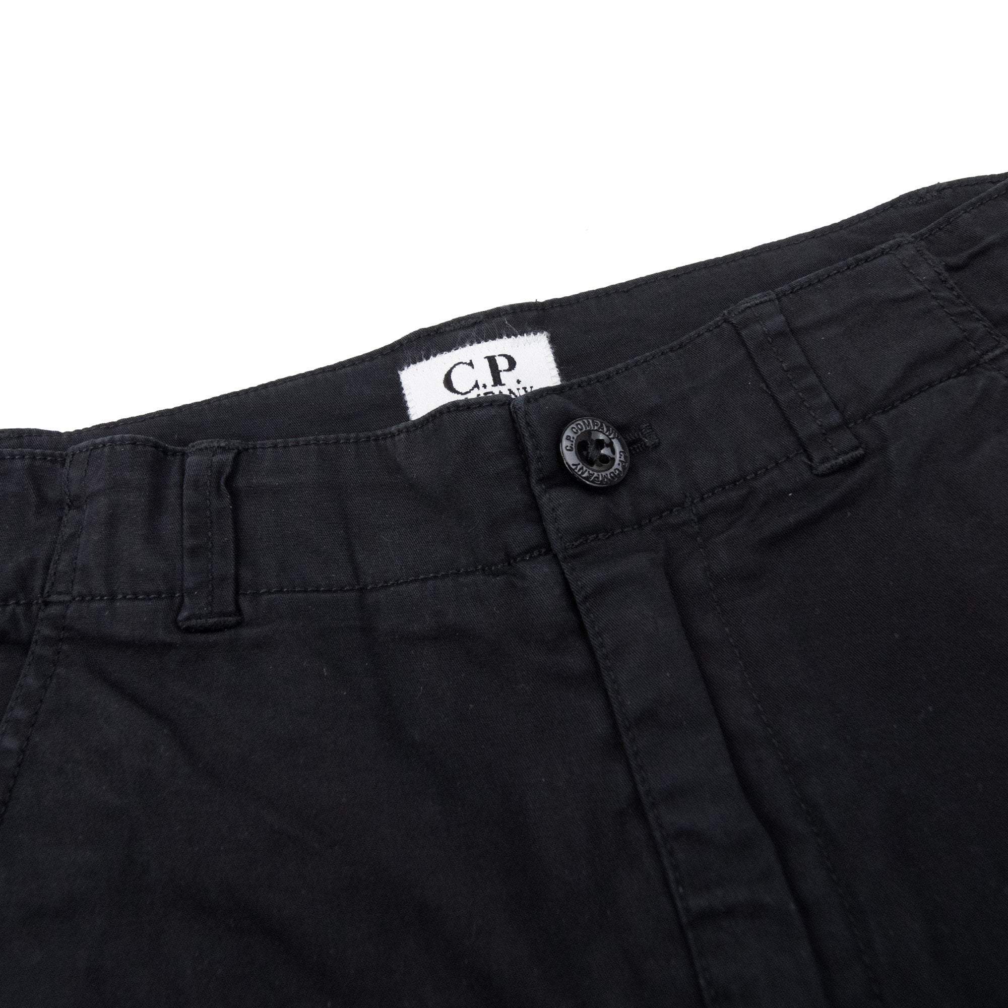 Cp Company Undersixteen U16 Stretch Satten Lens Cargo Shorts Black 999
