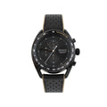 Hugo Boss Centre Court Black Leather Strap Watch Black