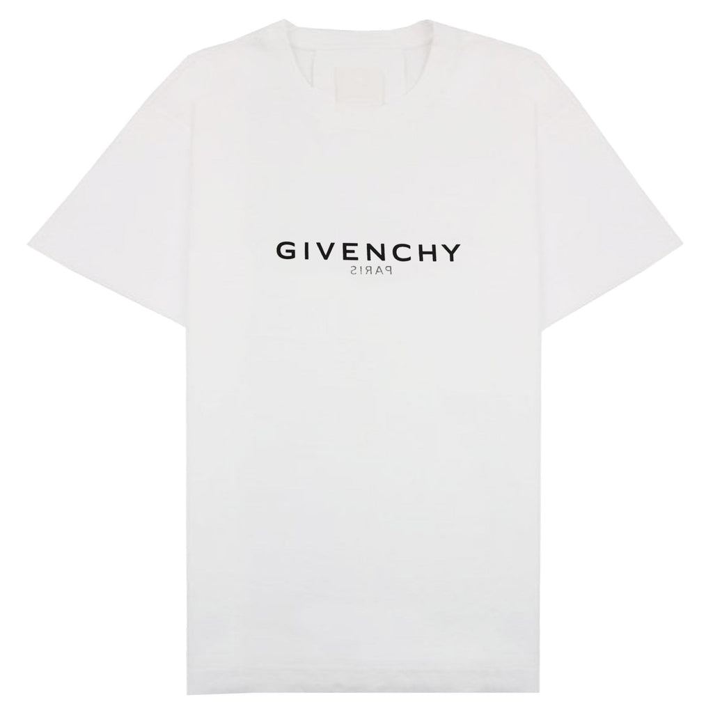 Givenchy Paris Reverse Slim Fit Logo T Shirt White