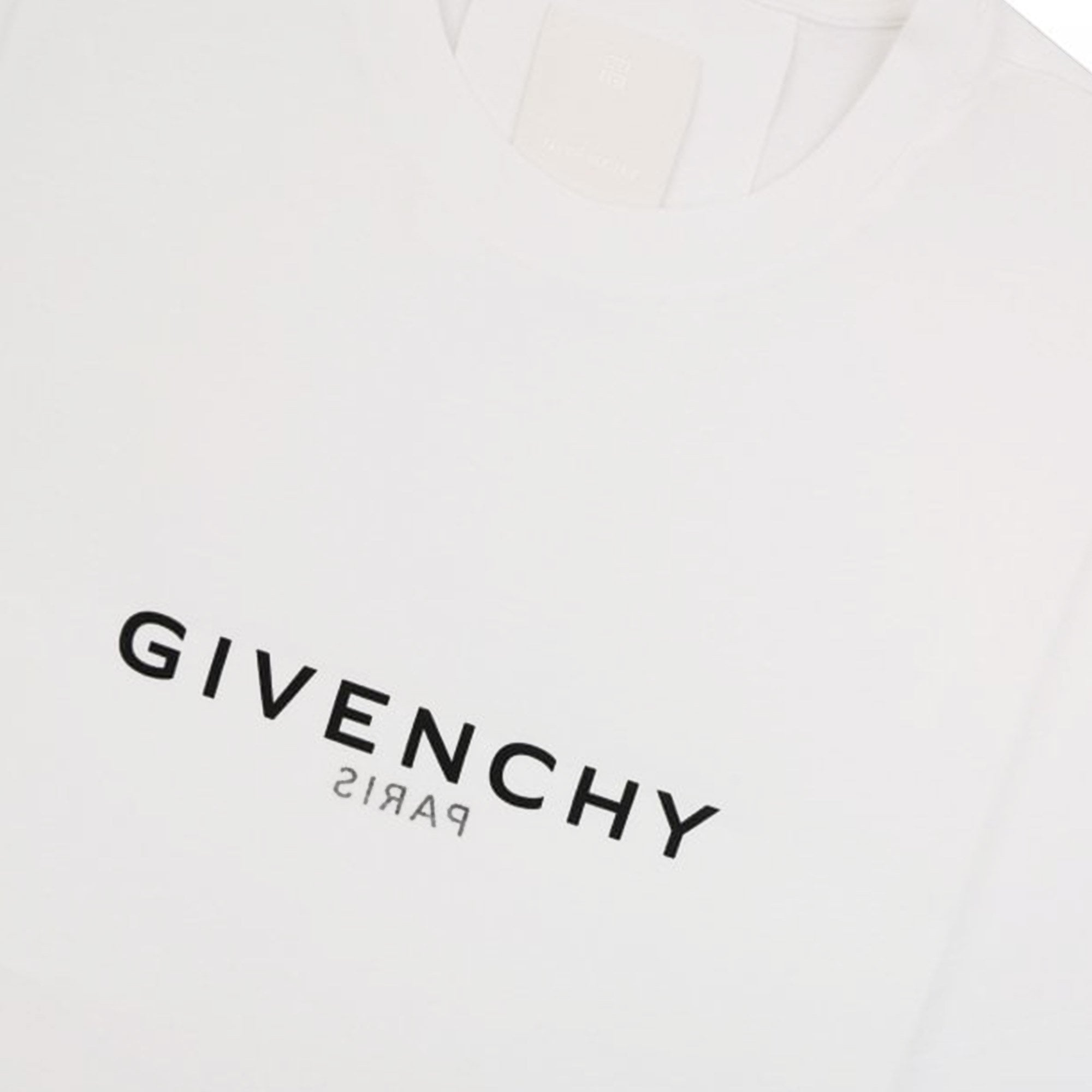 Givenchy Paris Reverse Slim Fit Logo T Shirt White