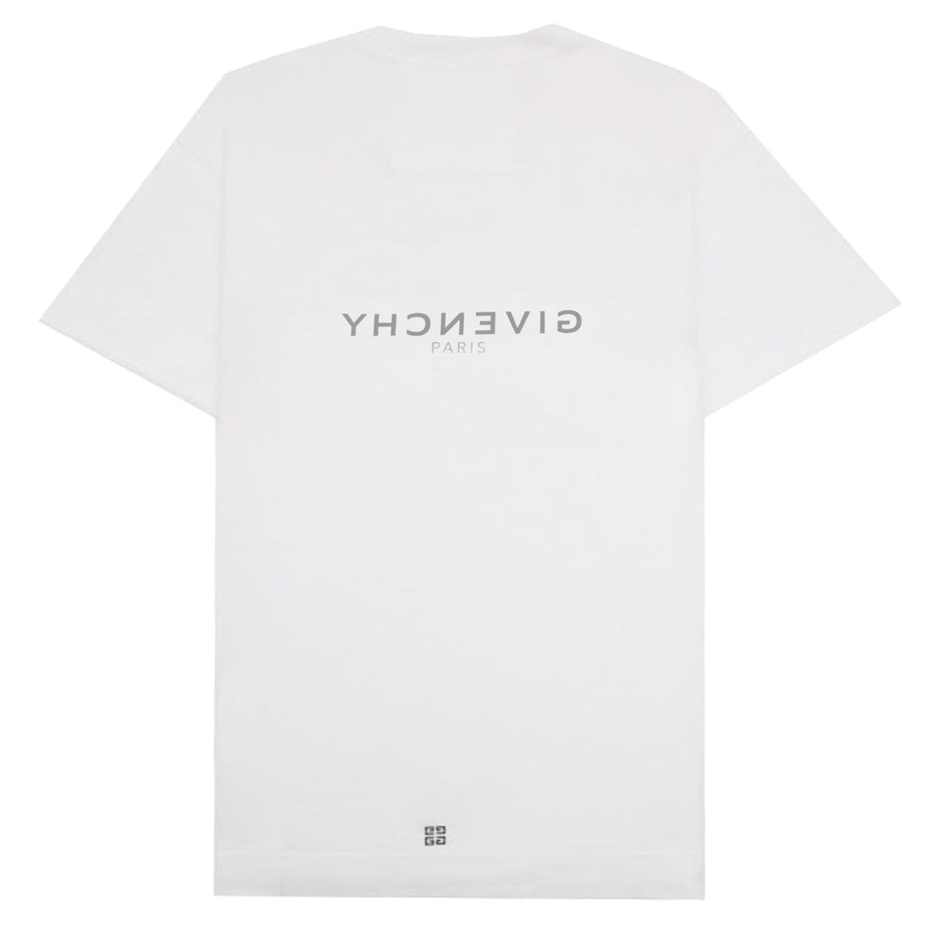 Givenchy Paris Reverse Slim Fit Logo T Shirt White