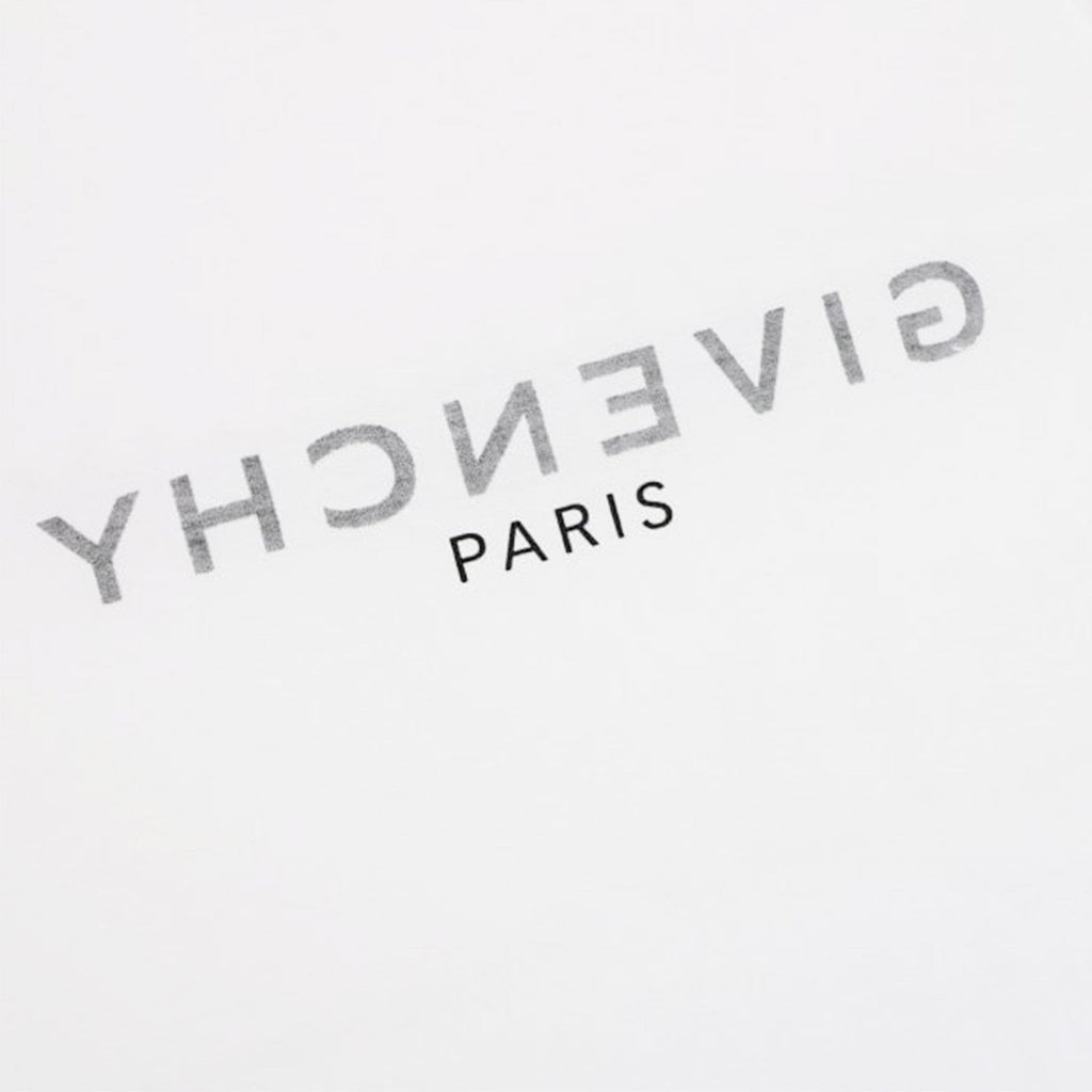 Givenchy Paris Reverse Slim Fit Logo T Shirt White